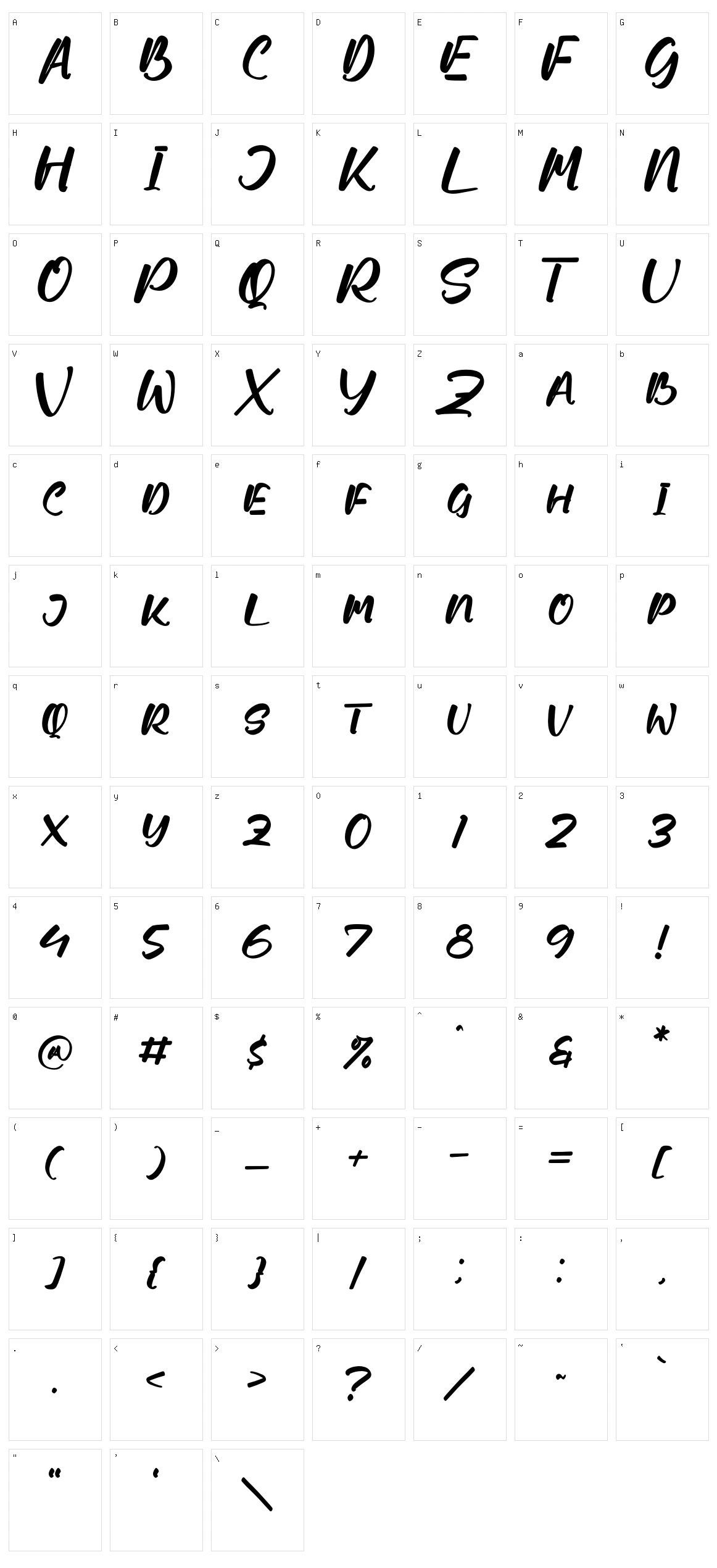 Sunromi Character Set