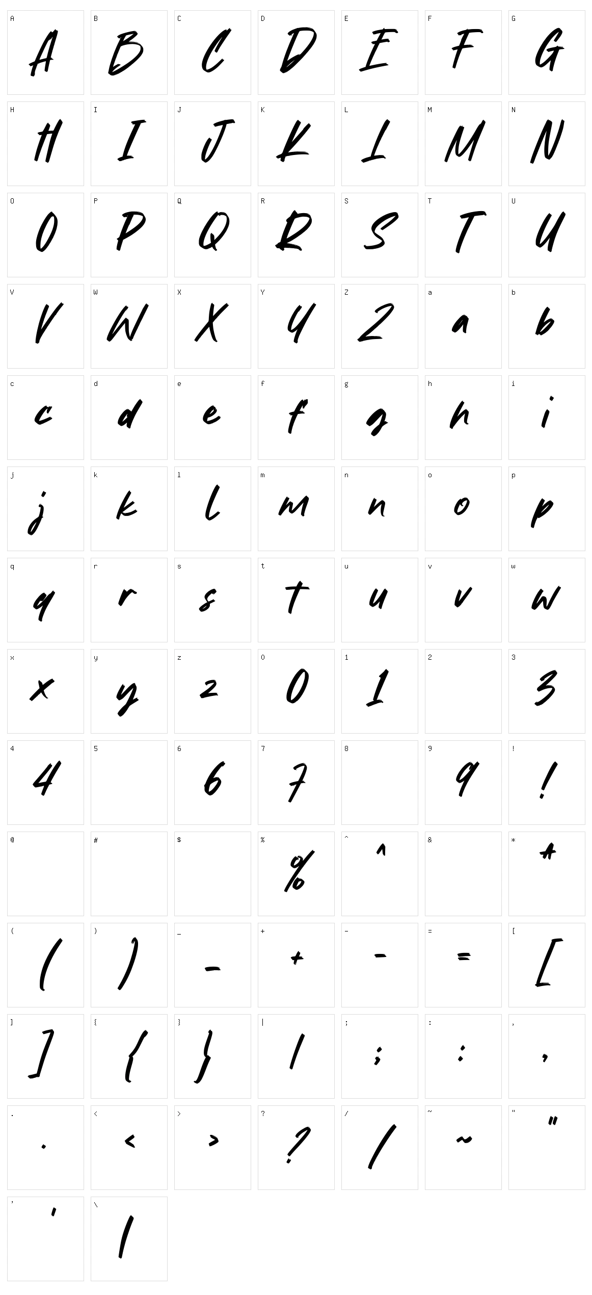 Restless Character Set