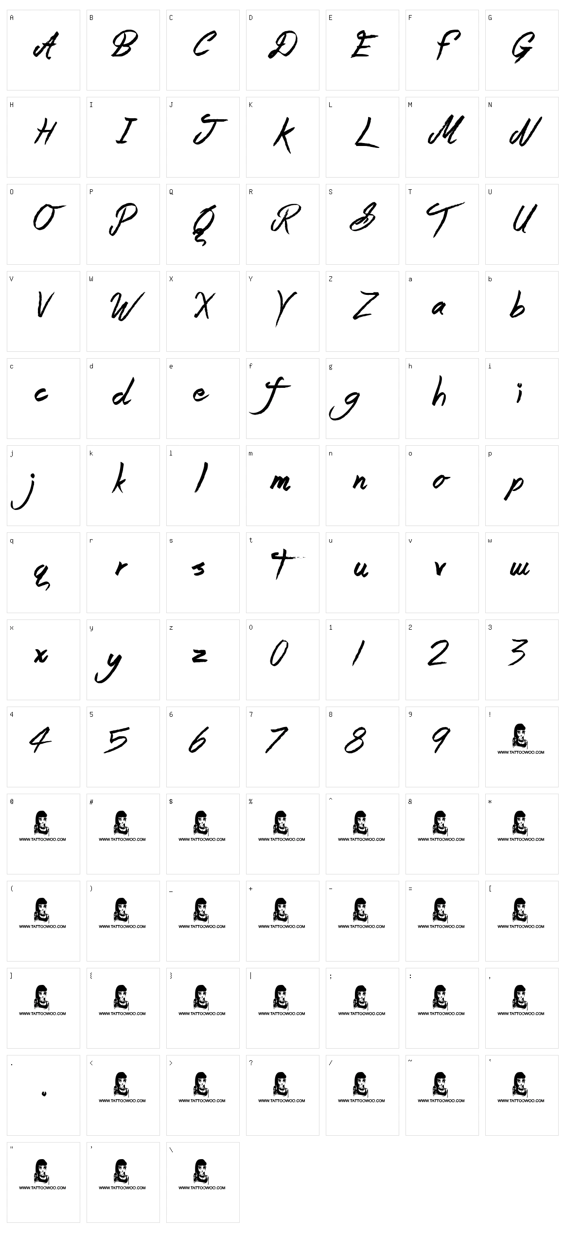 Messenger Character Set