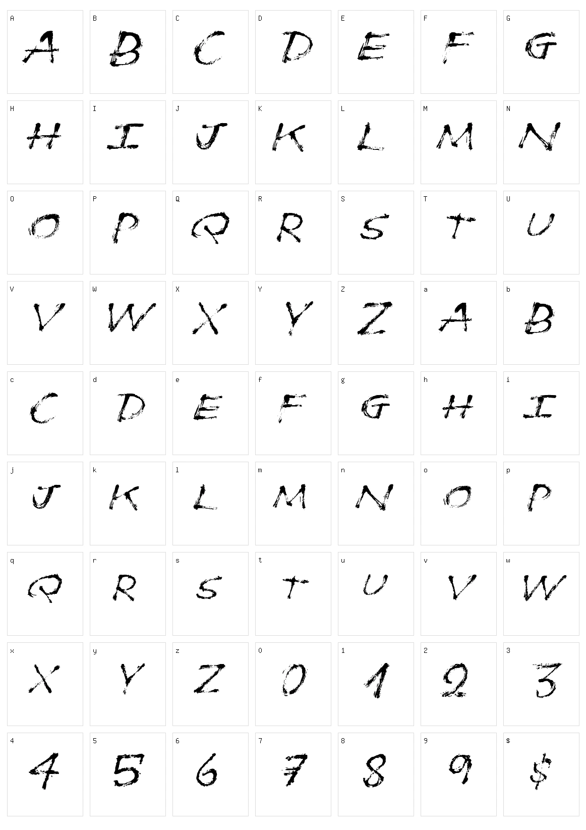 Turn Up Character Set