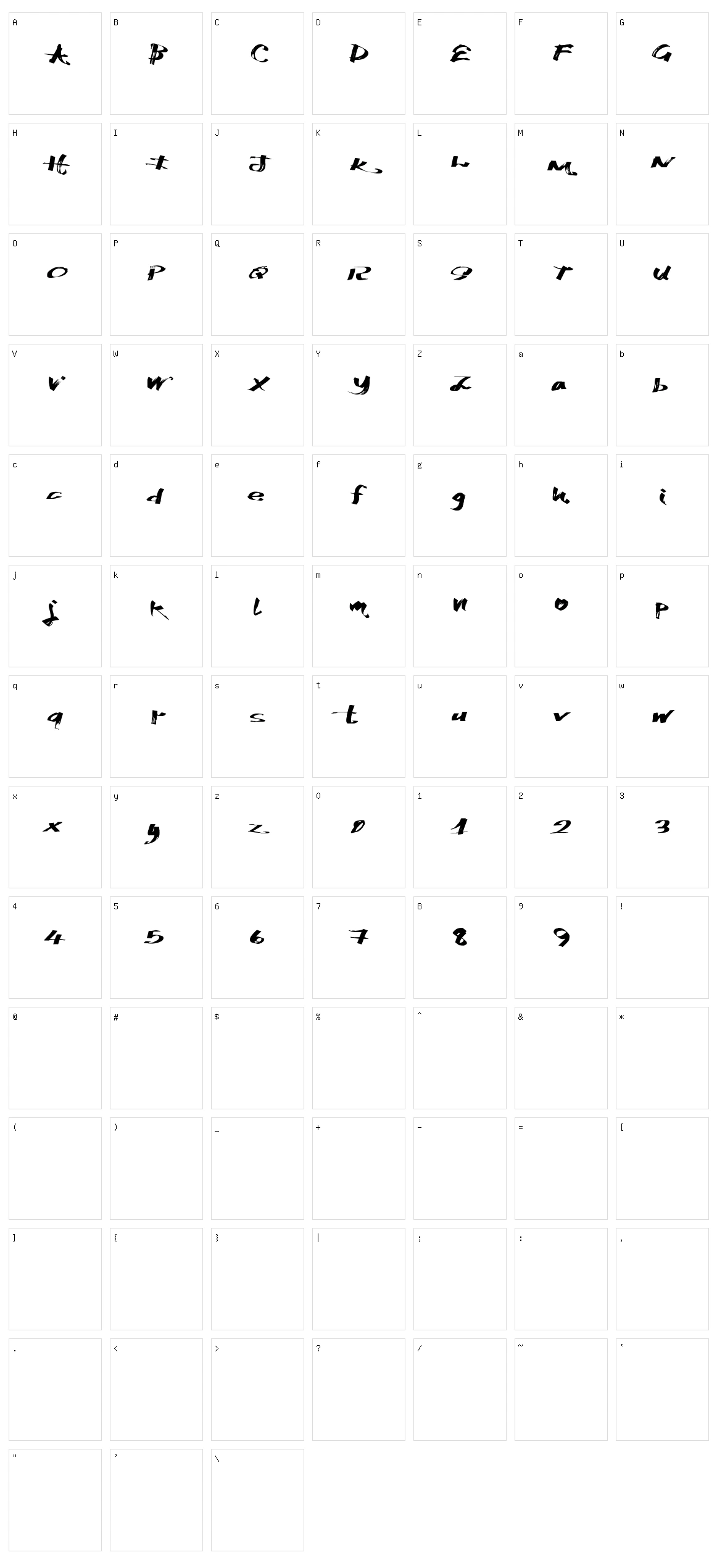 Katchy Markers Character Set