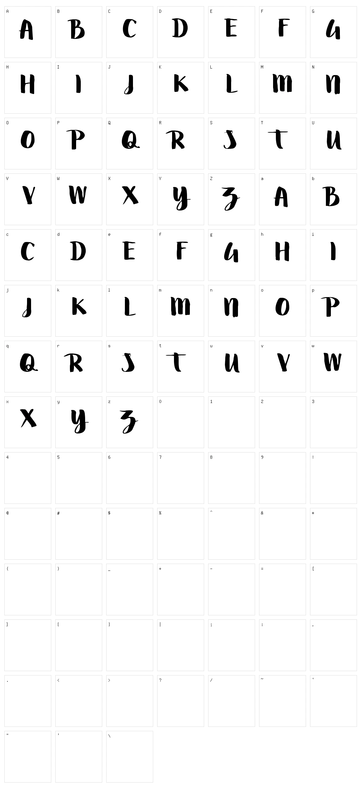 Swettiest Character Set