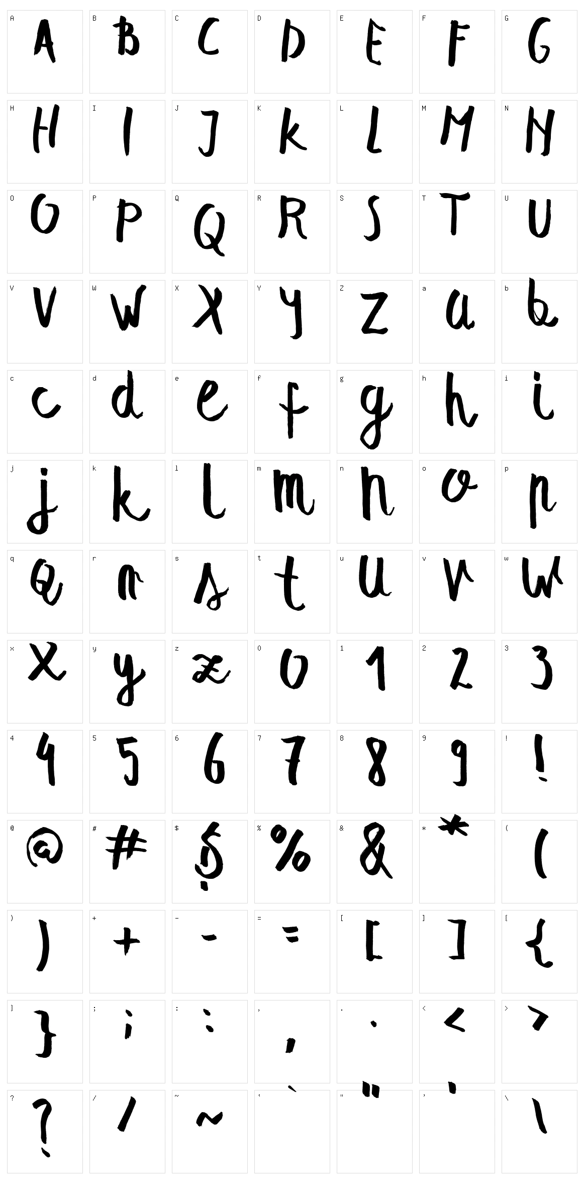 Summer Soul Script Character Set