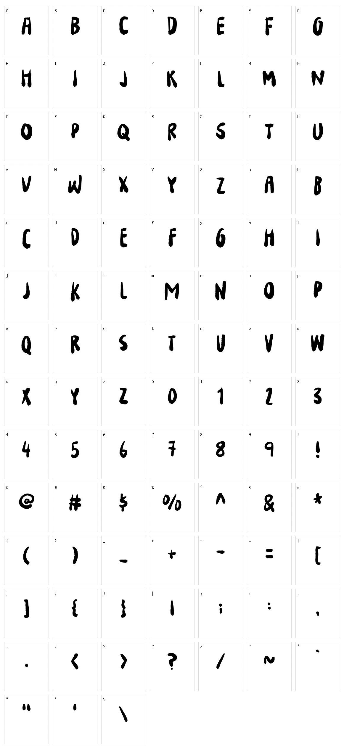 Your Flames Character Set