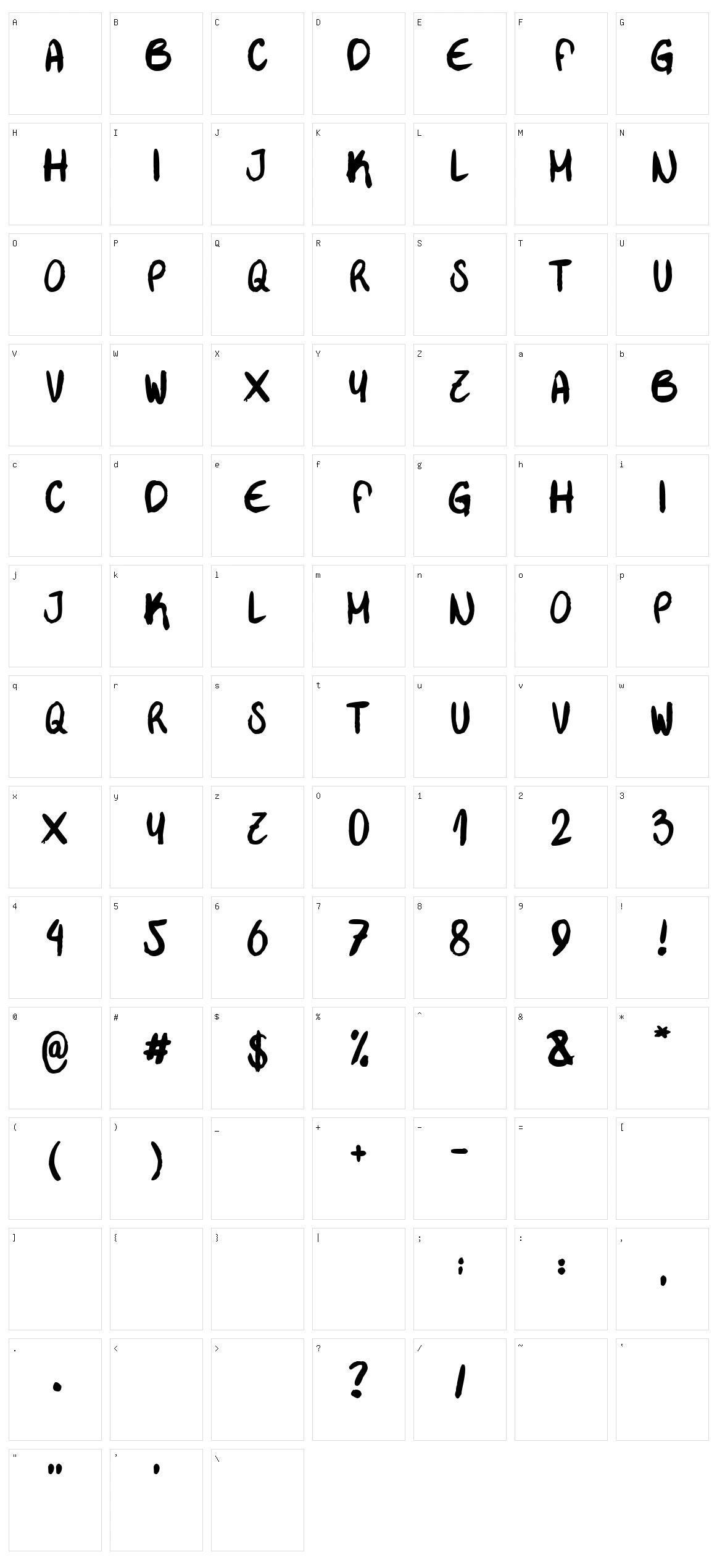 Rue Mademoiselle Character Set