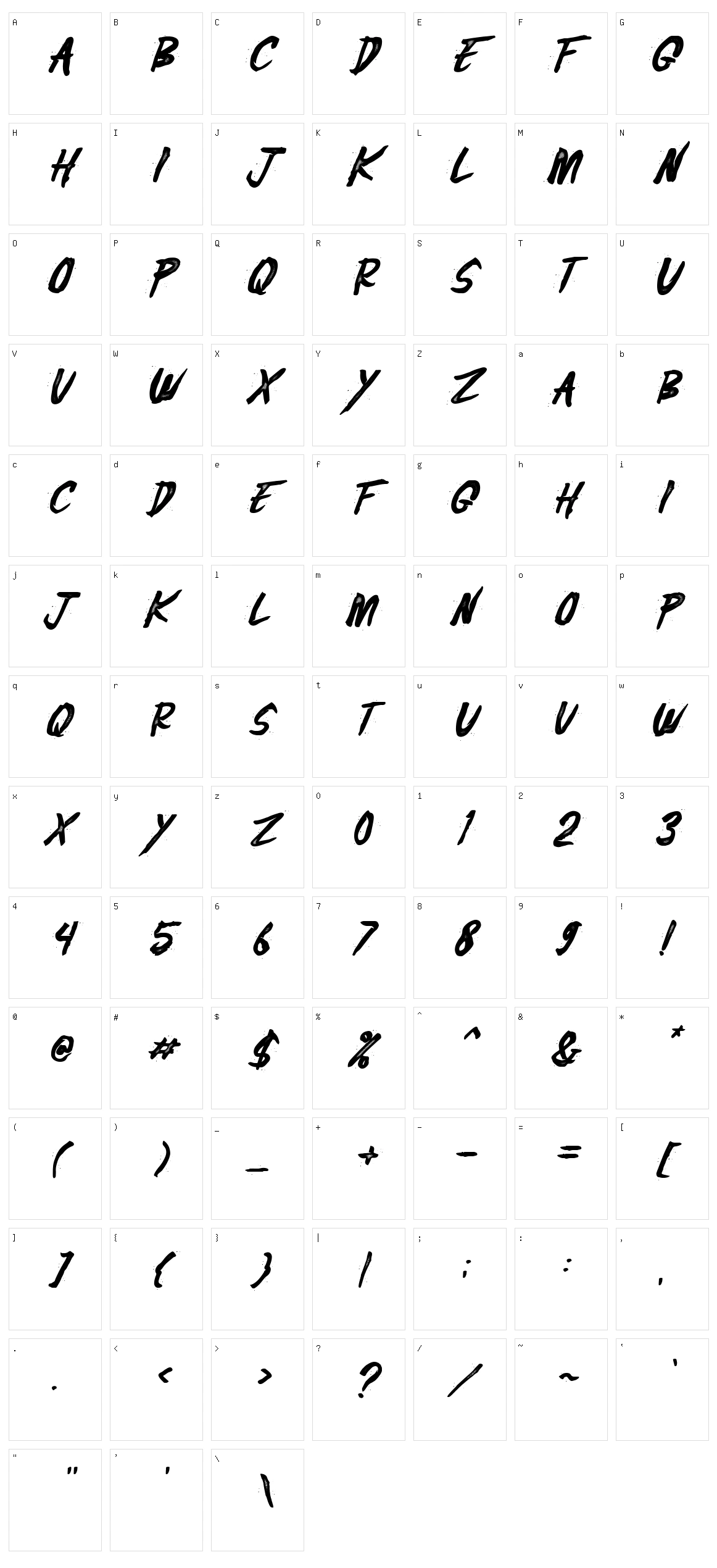 Rostoh Character Set