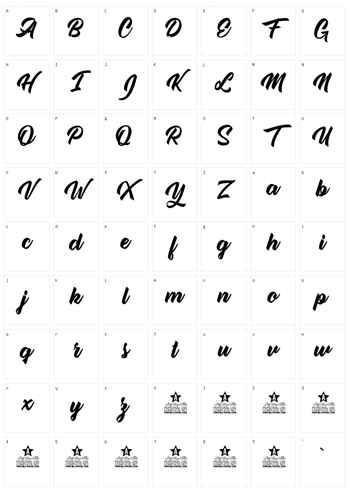 Single Case Character Set