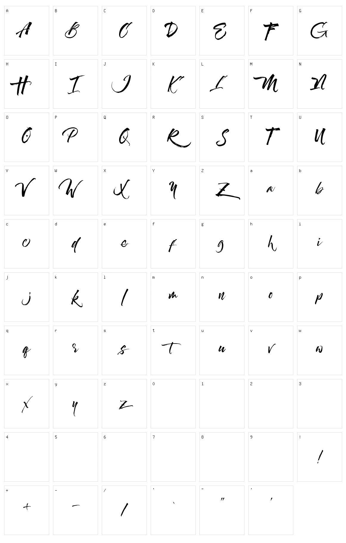 Maximaz Character Set