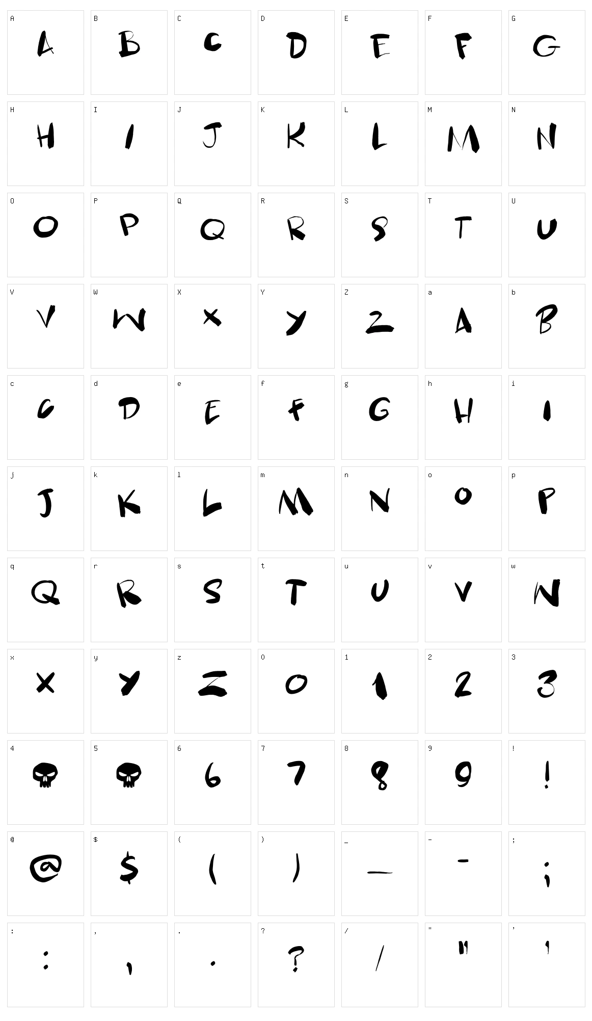 Skulduggery Character Set