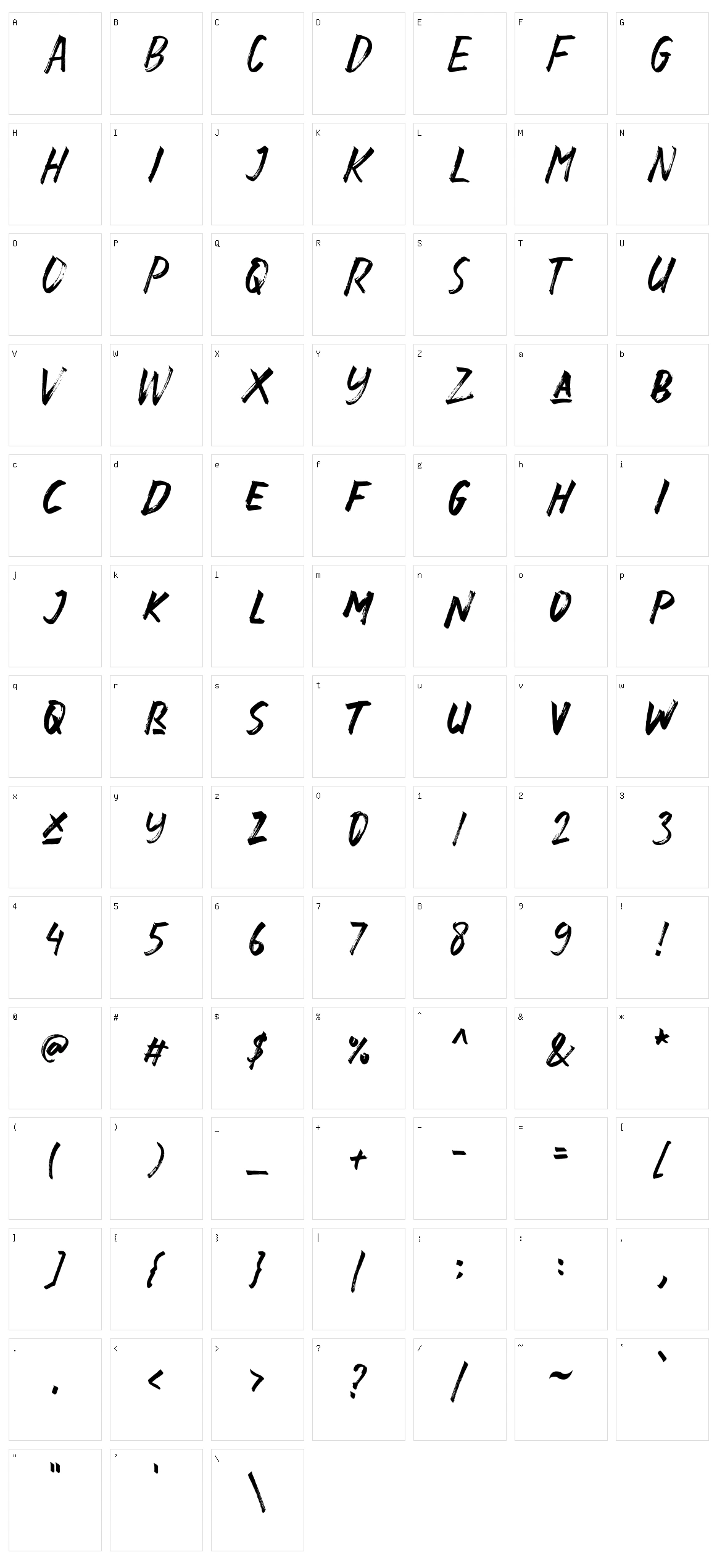 Ventides Character Set