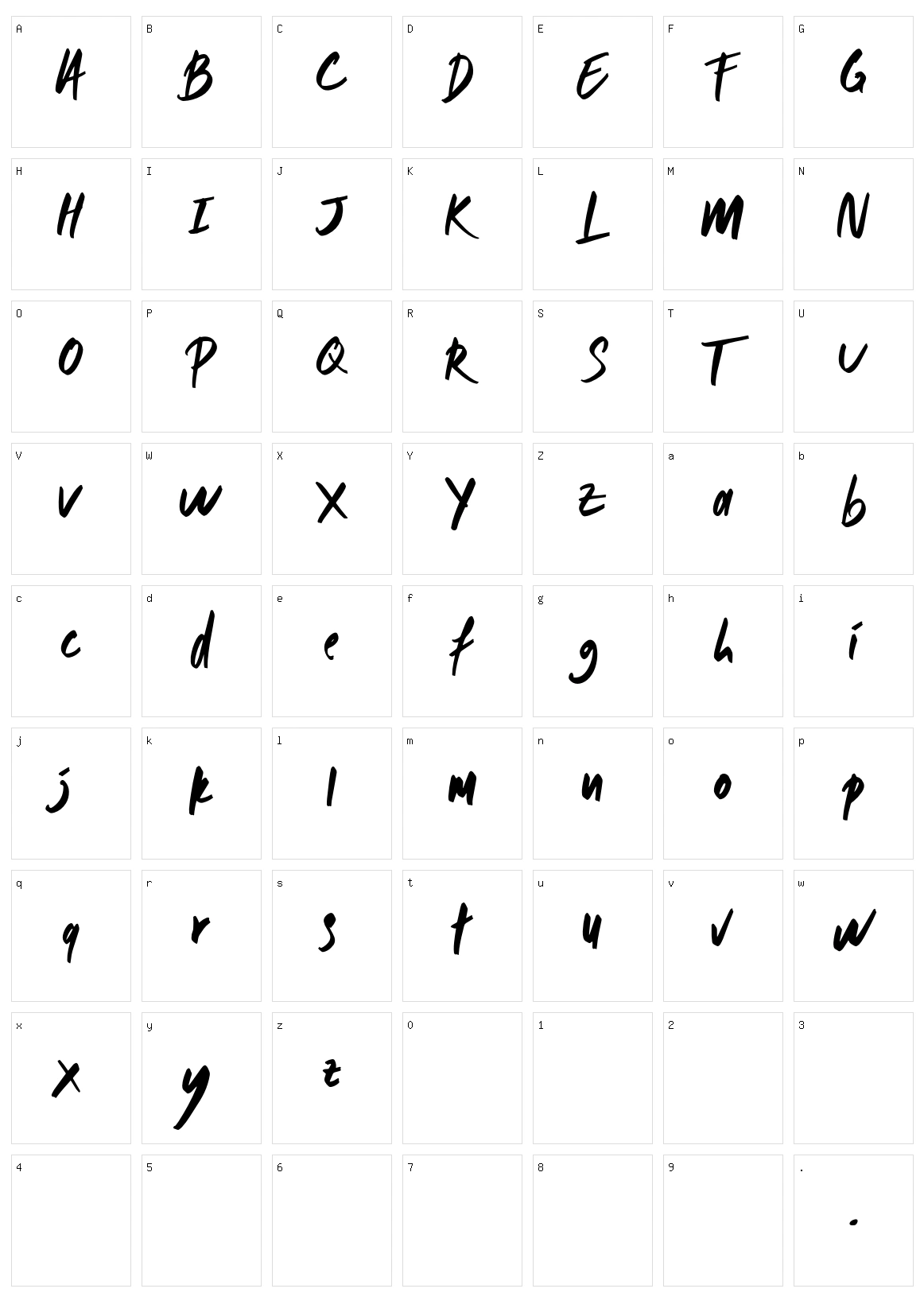 Monday Character Set