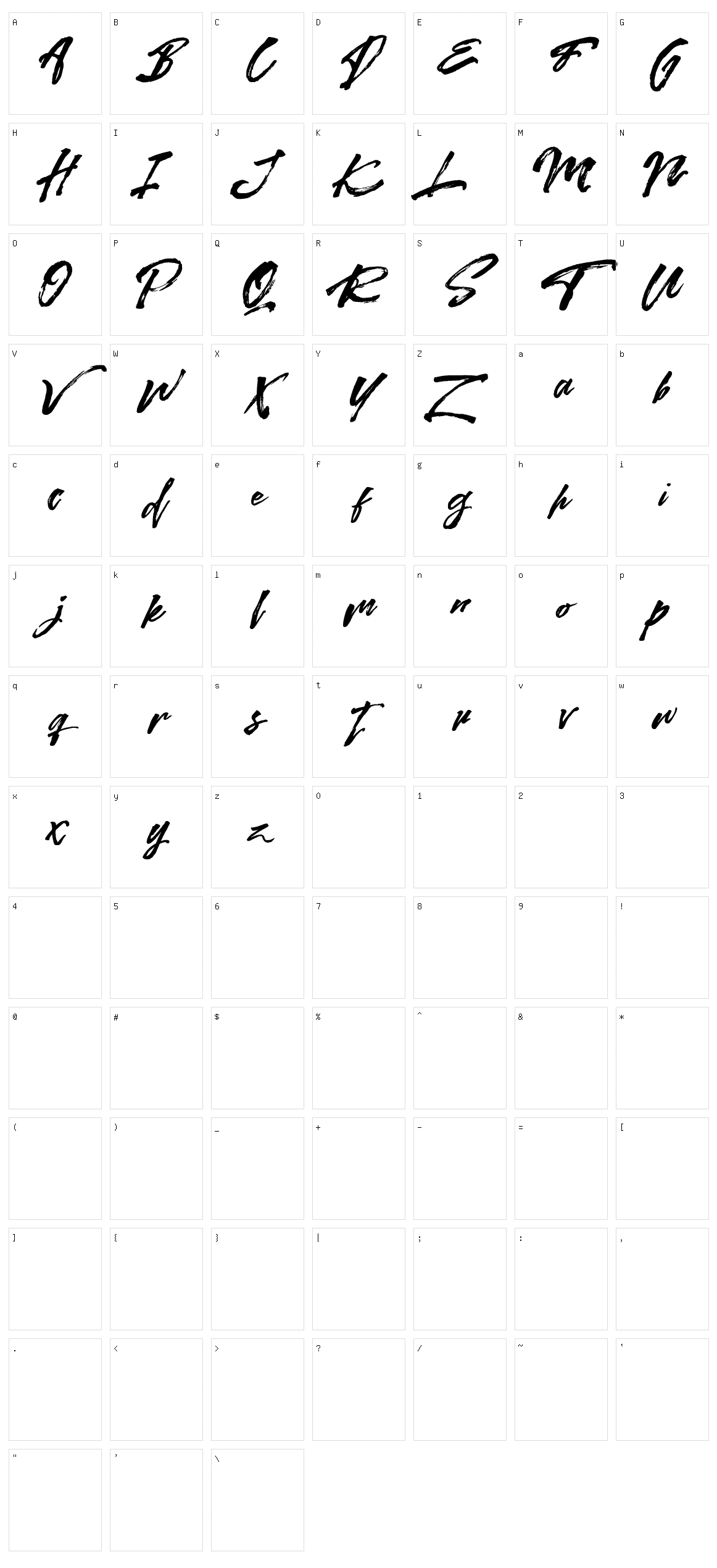 Kreakers Brush Character Set