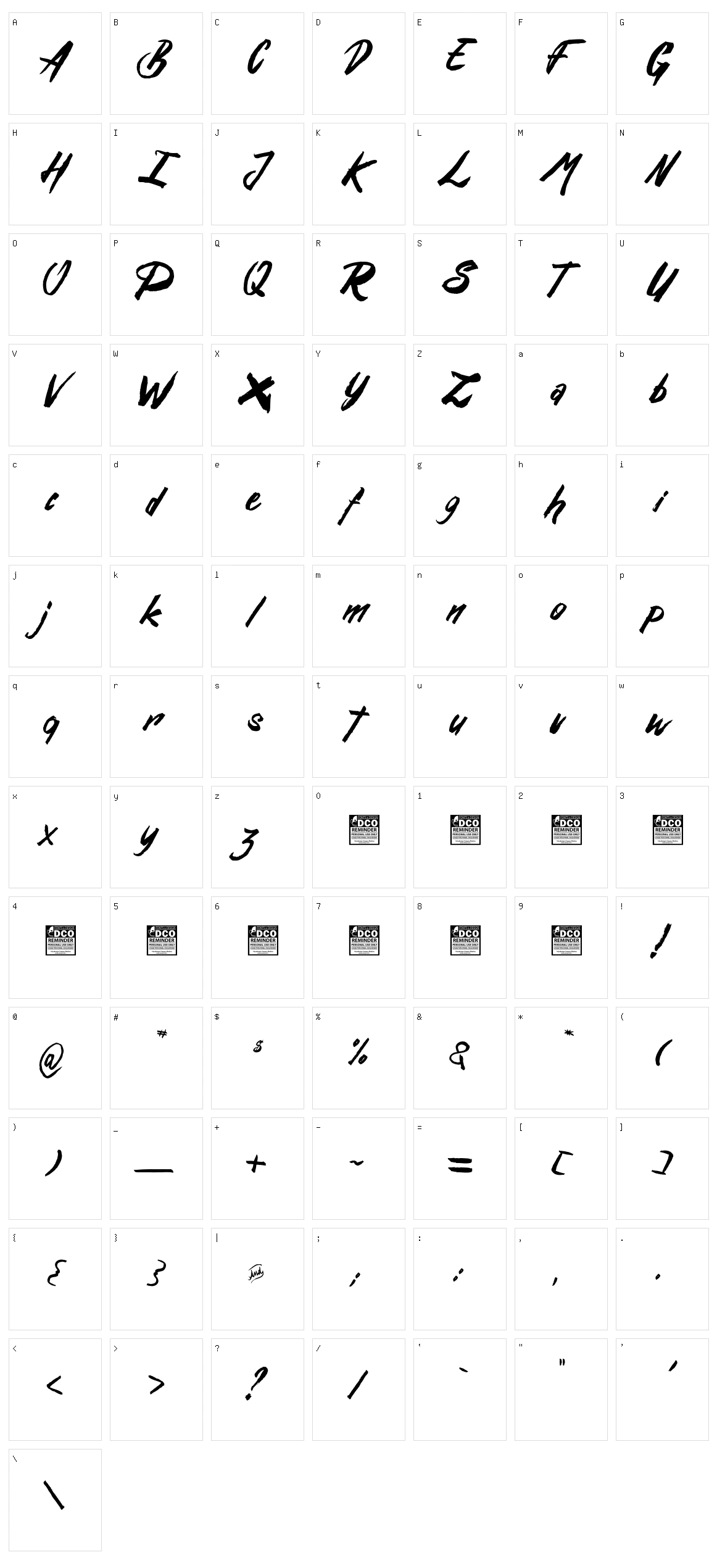 Rusty & Gosh Character Set