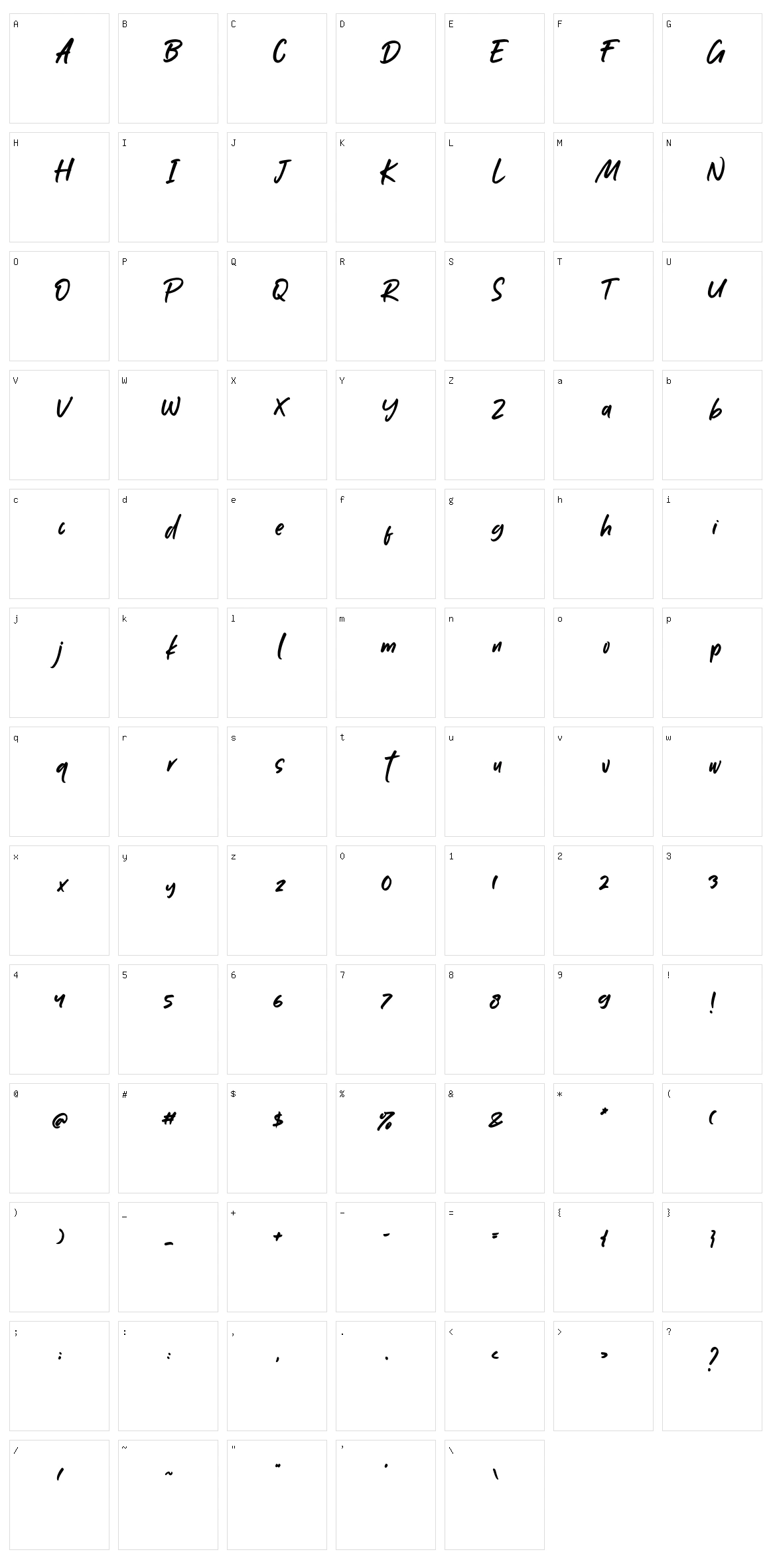 Pallistha Character Set