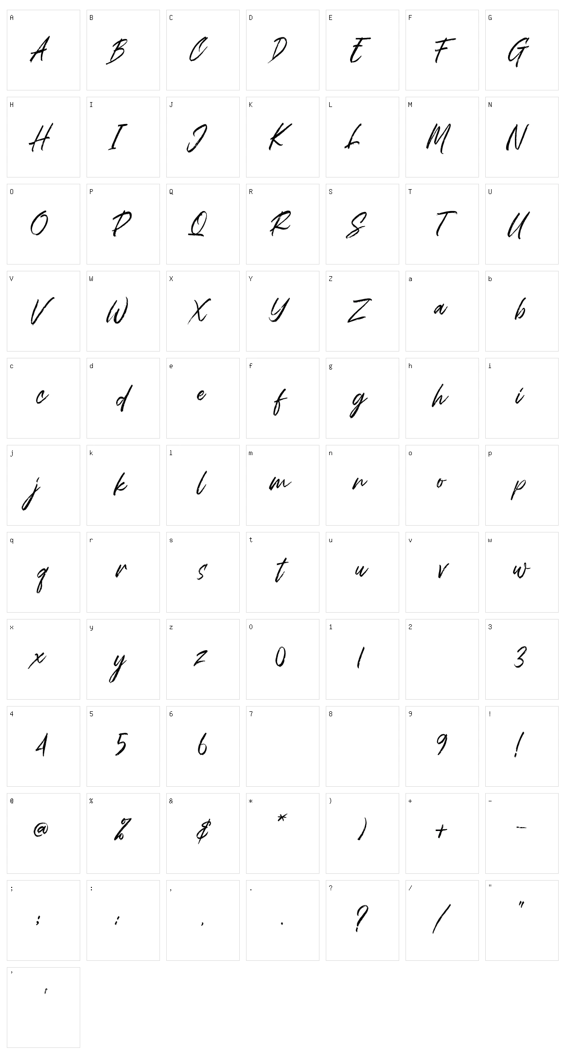 Shoufa Character Set