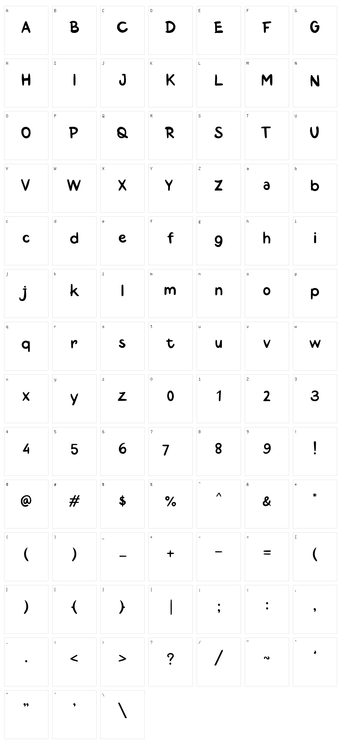 Kayobi Character Set