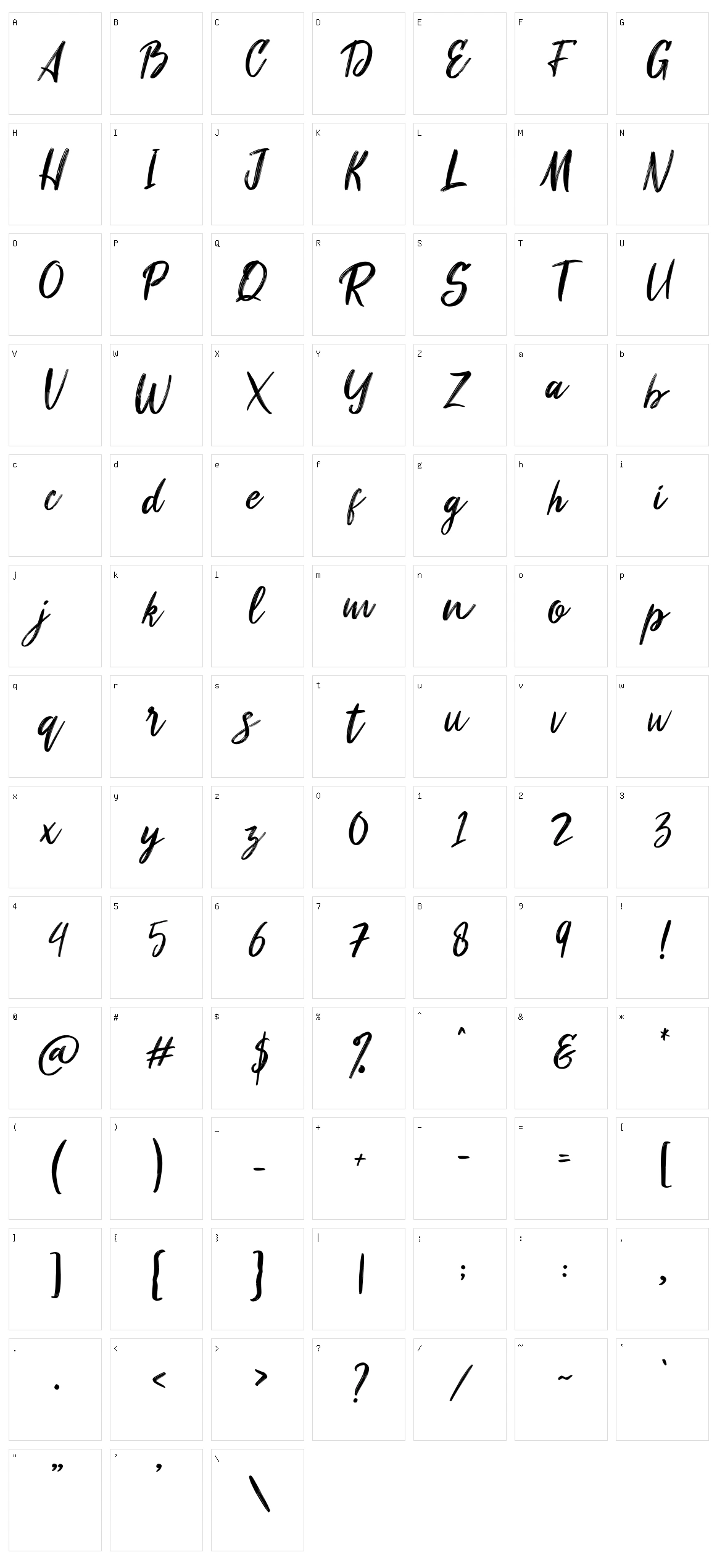 Scarletty Character Set