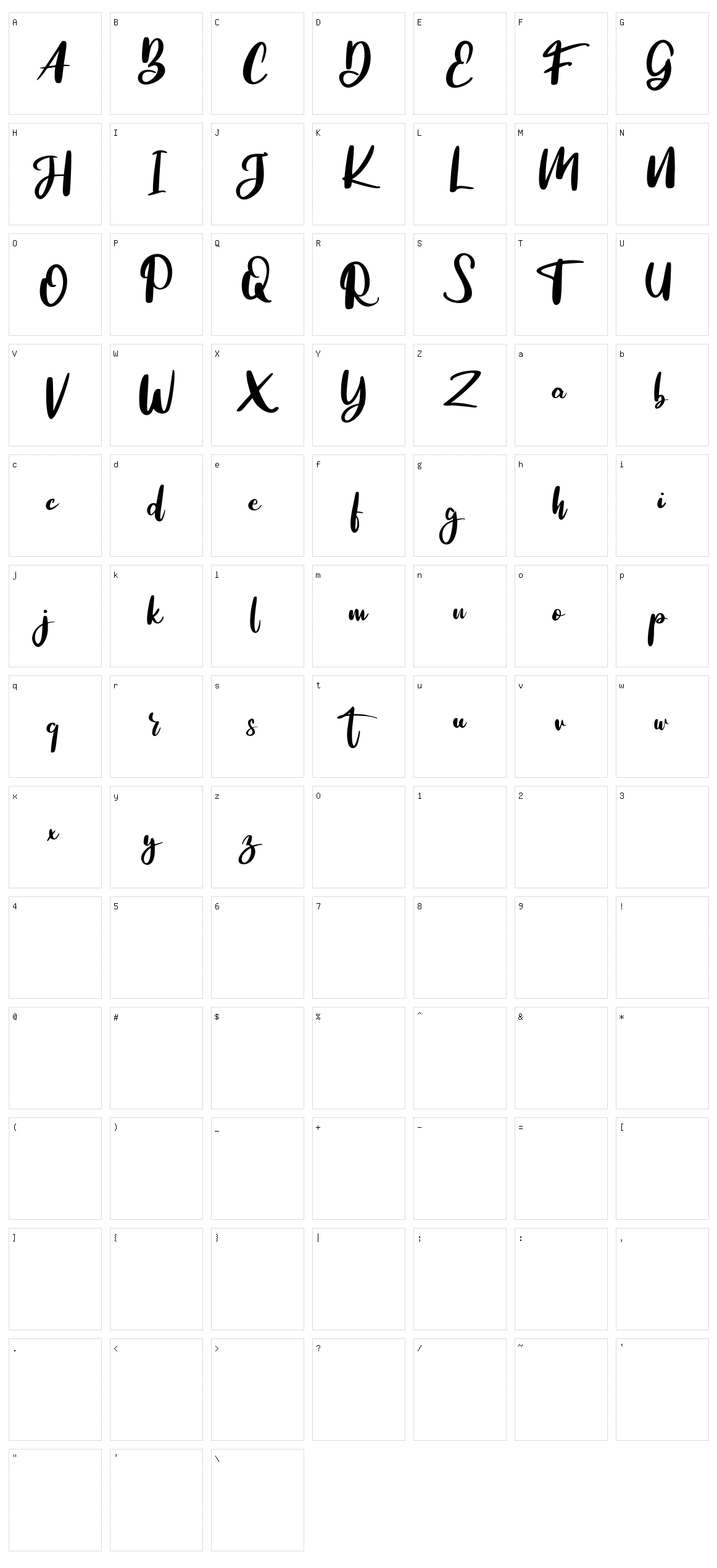 The Blog Malog Character Set