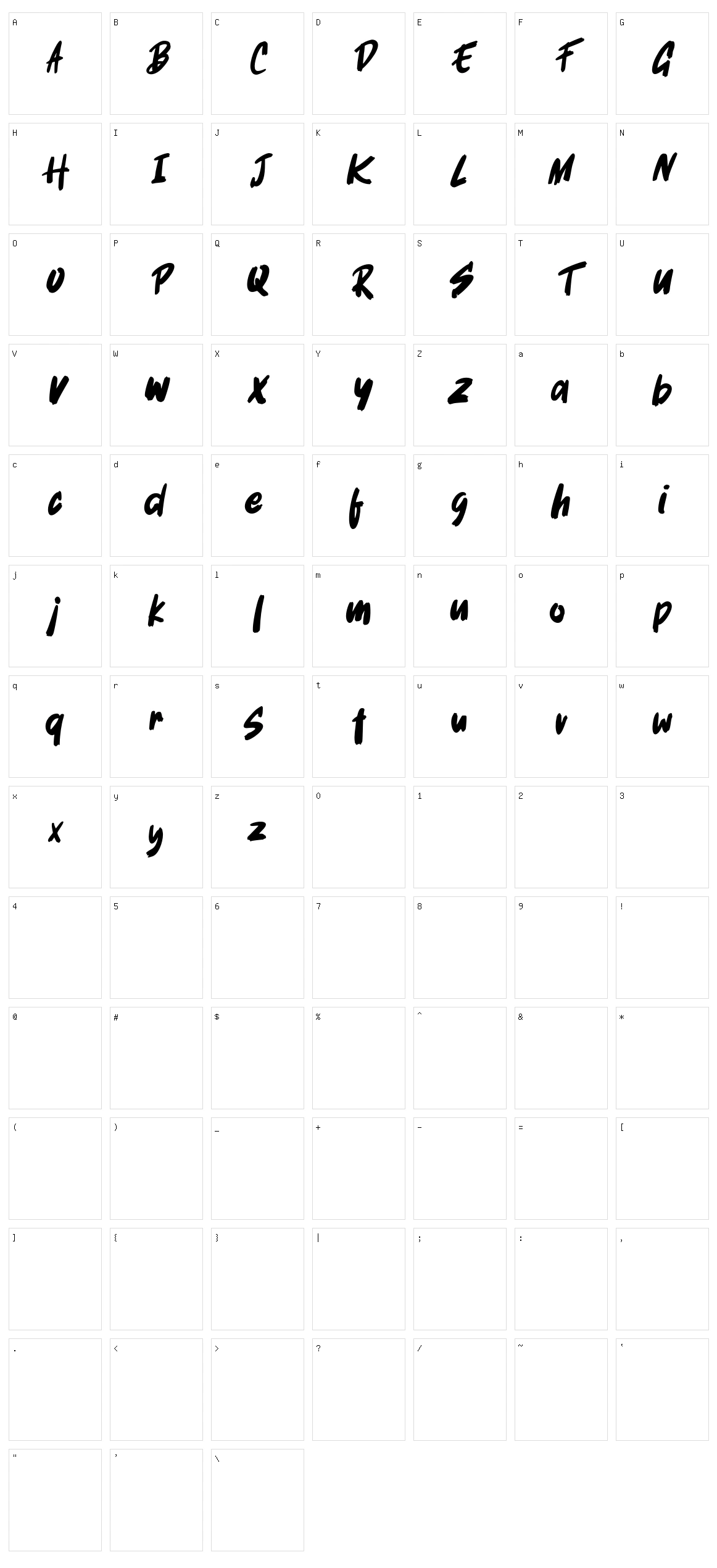 Rafale Character Set