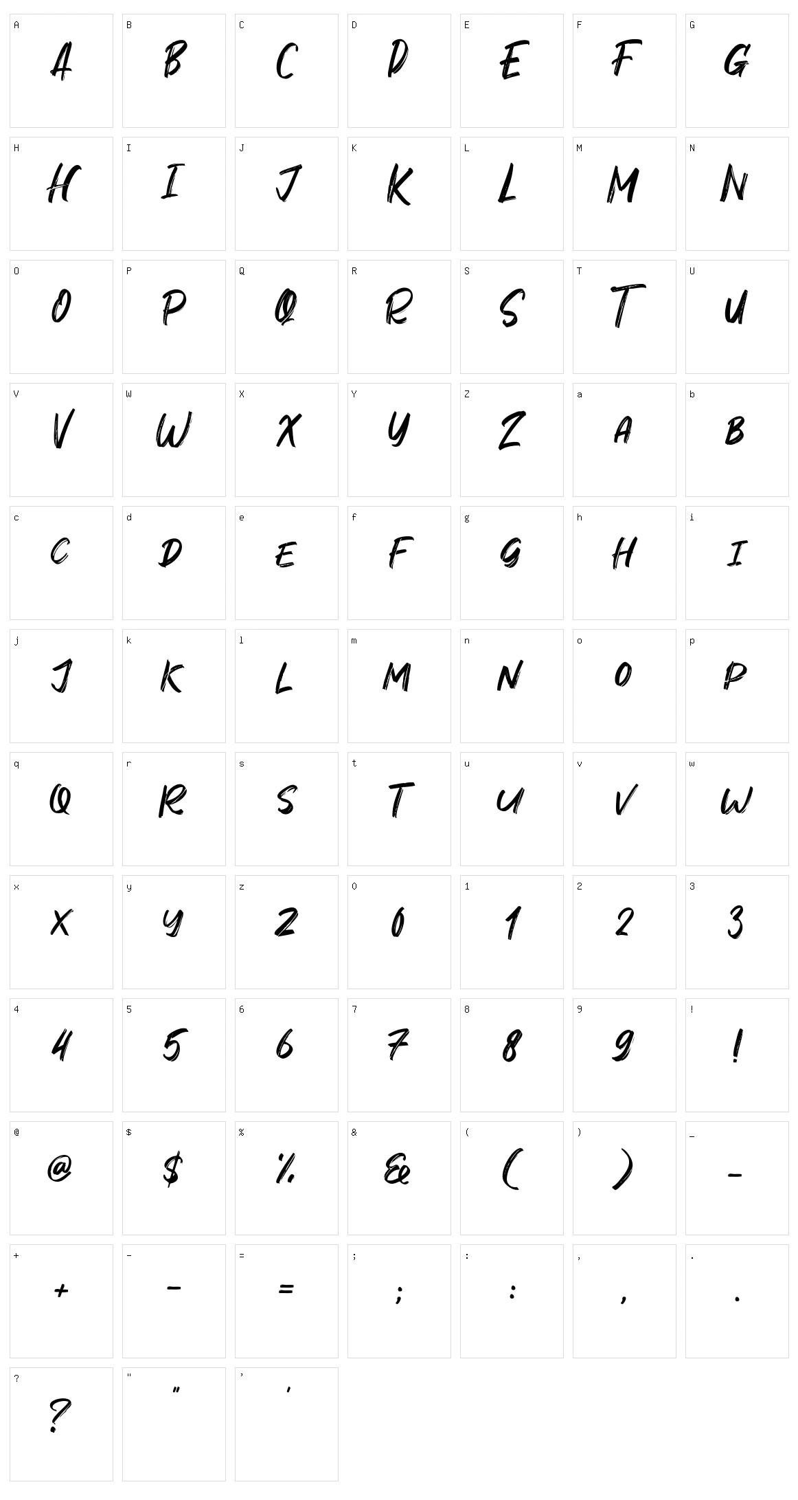 Marqez Character Set