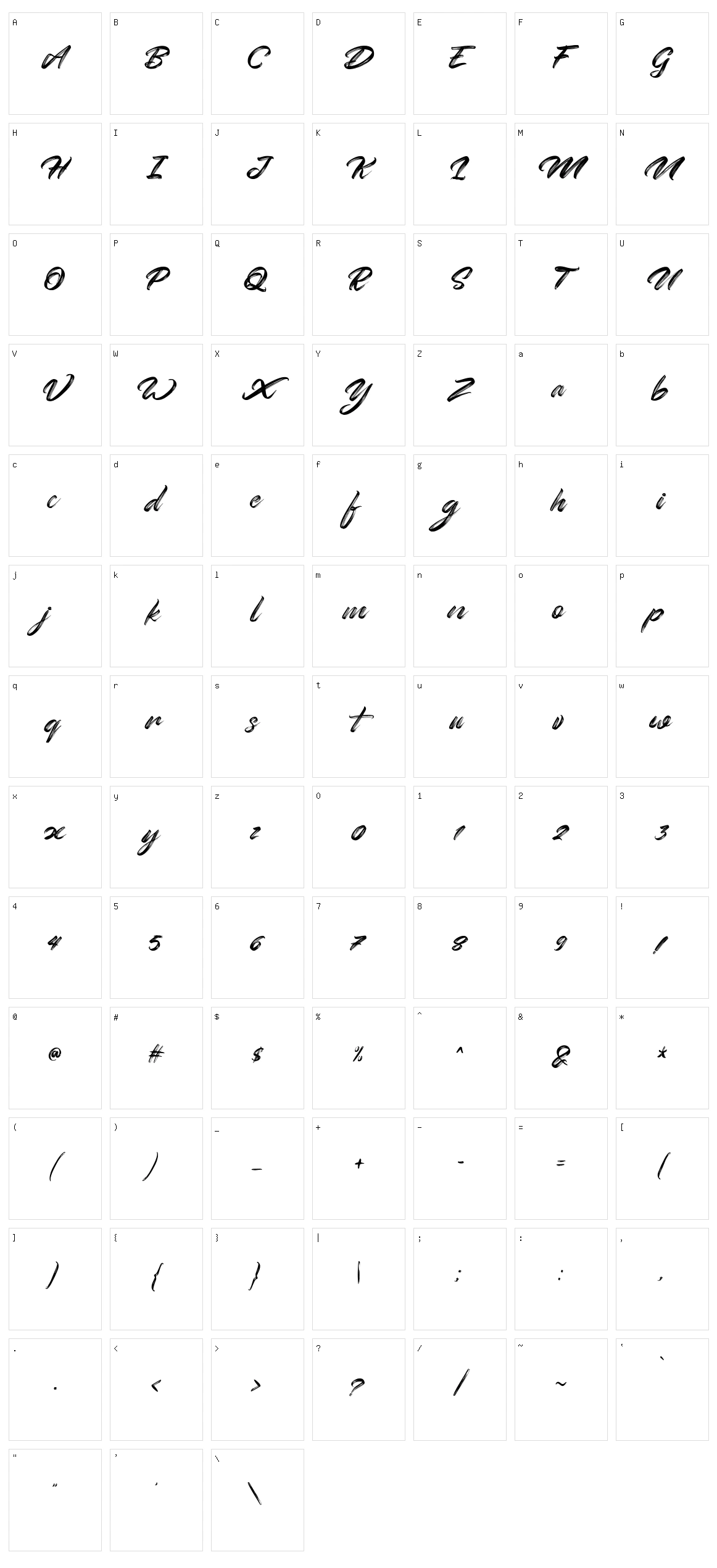 Rightside Character Set