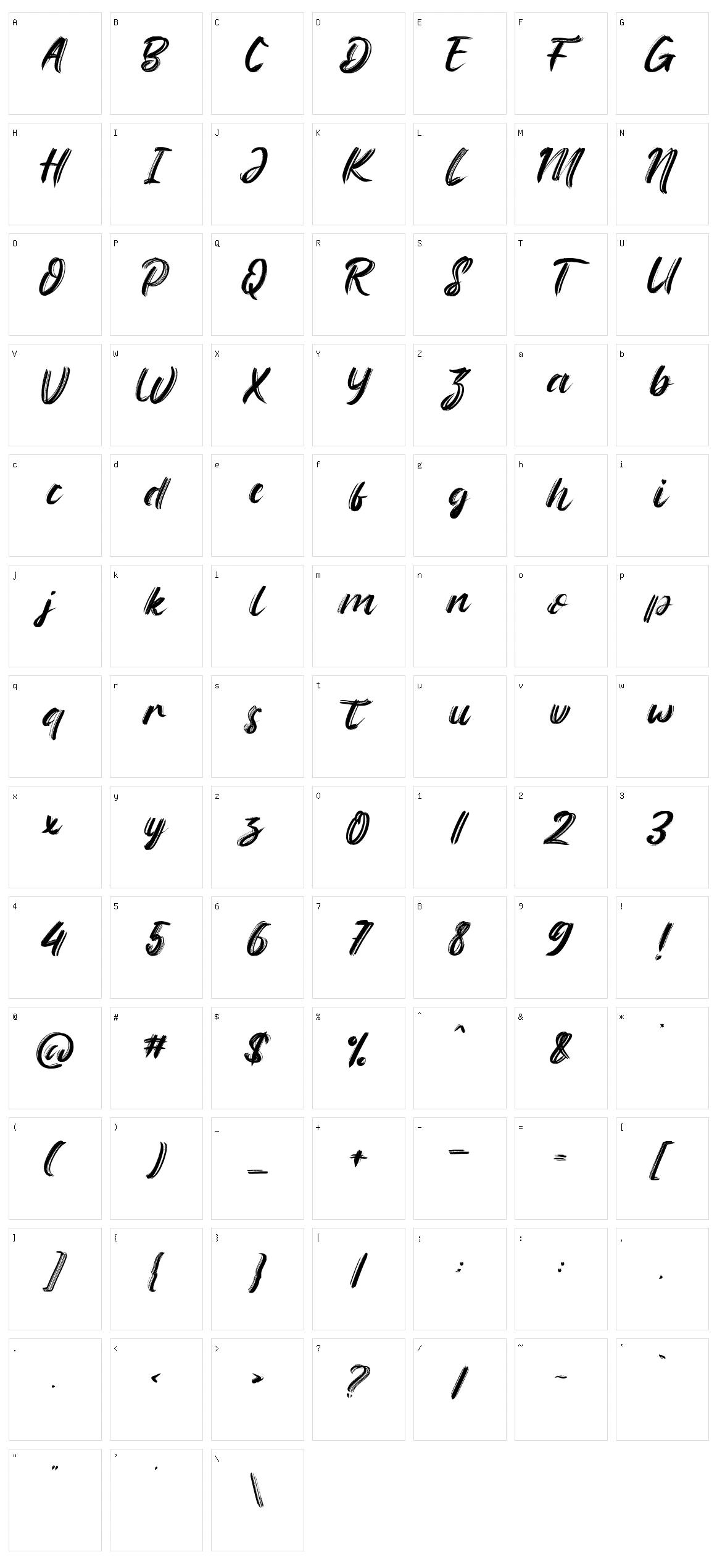 The Flybirds Character Set