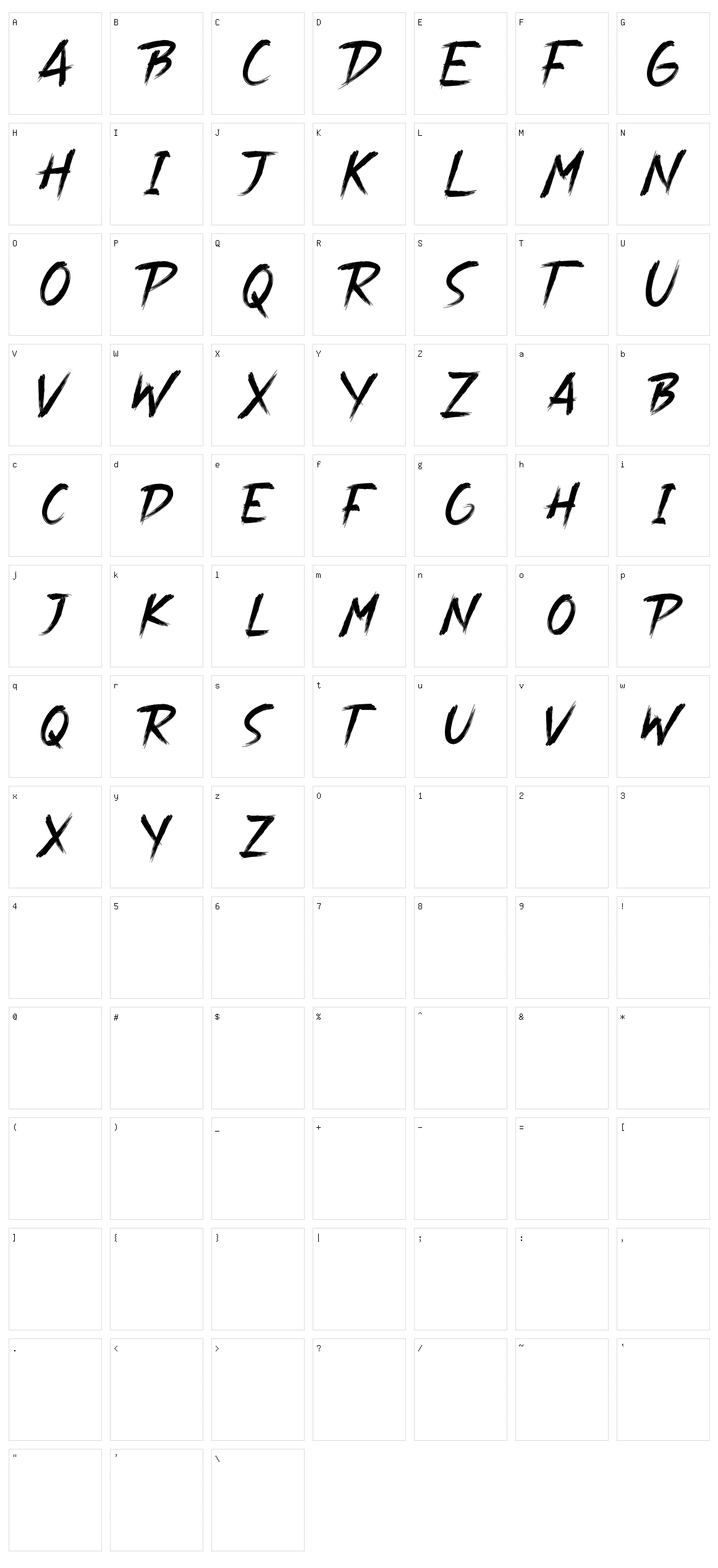 Ratoela Character Set