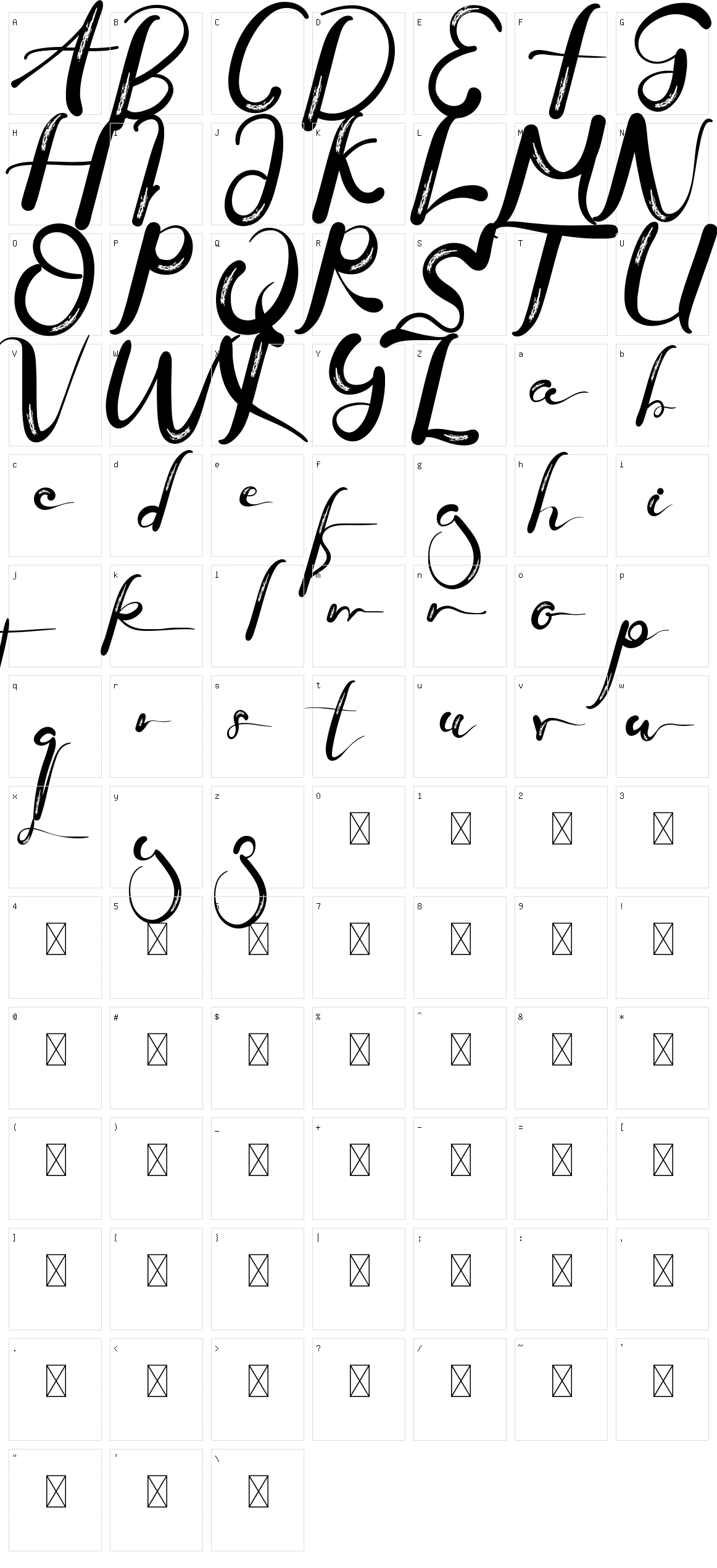 Yofanka Character Set