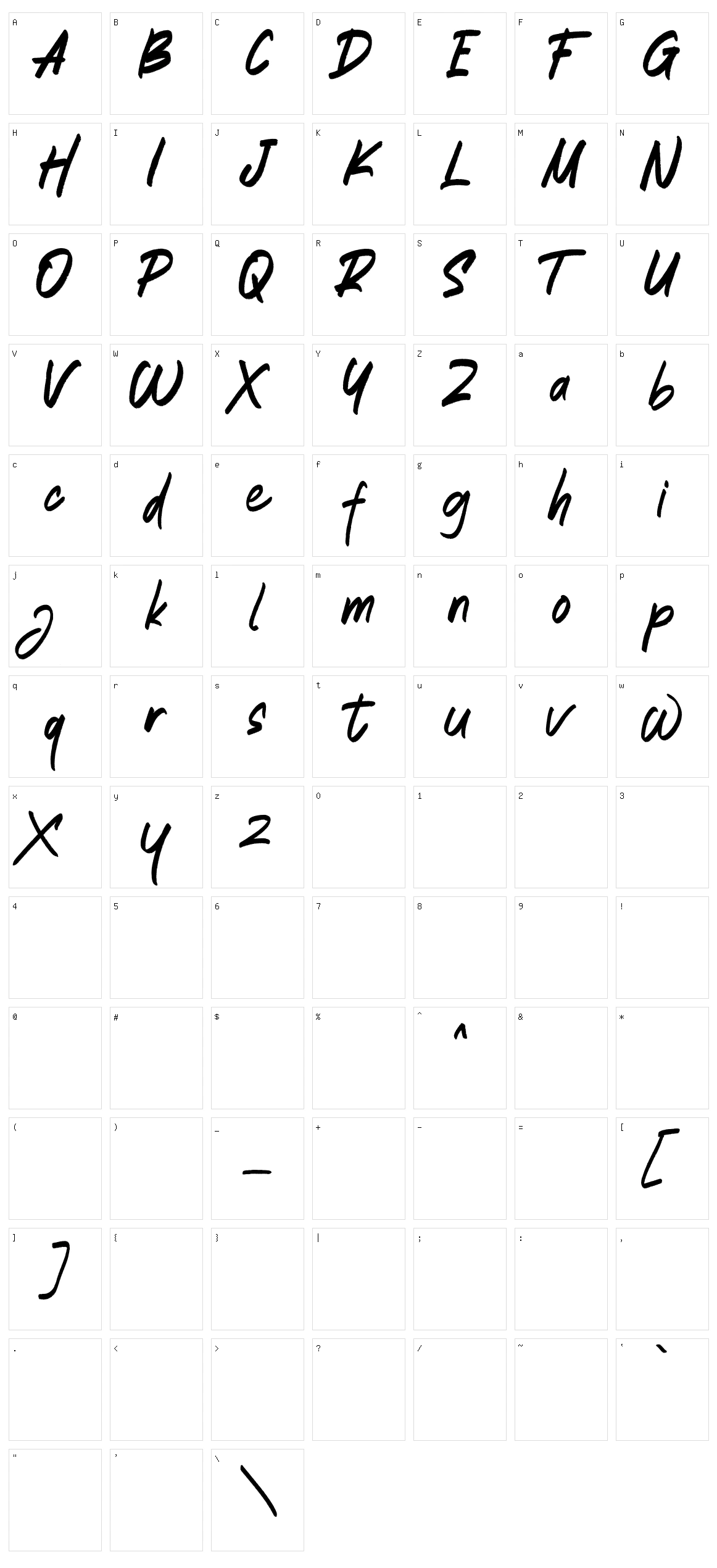 The Shocker Character Set