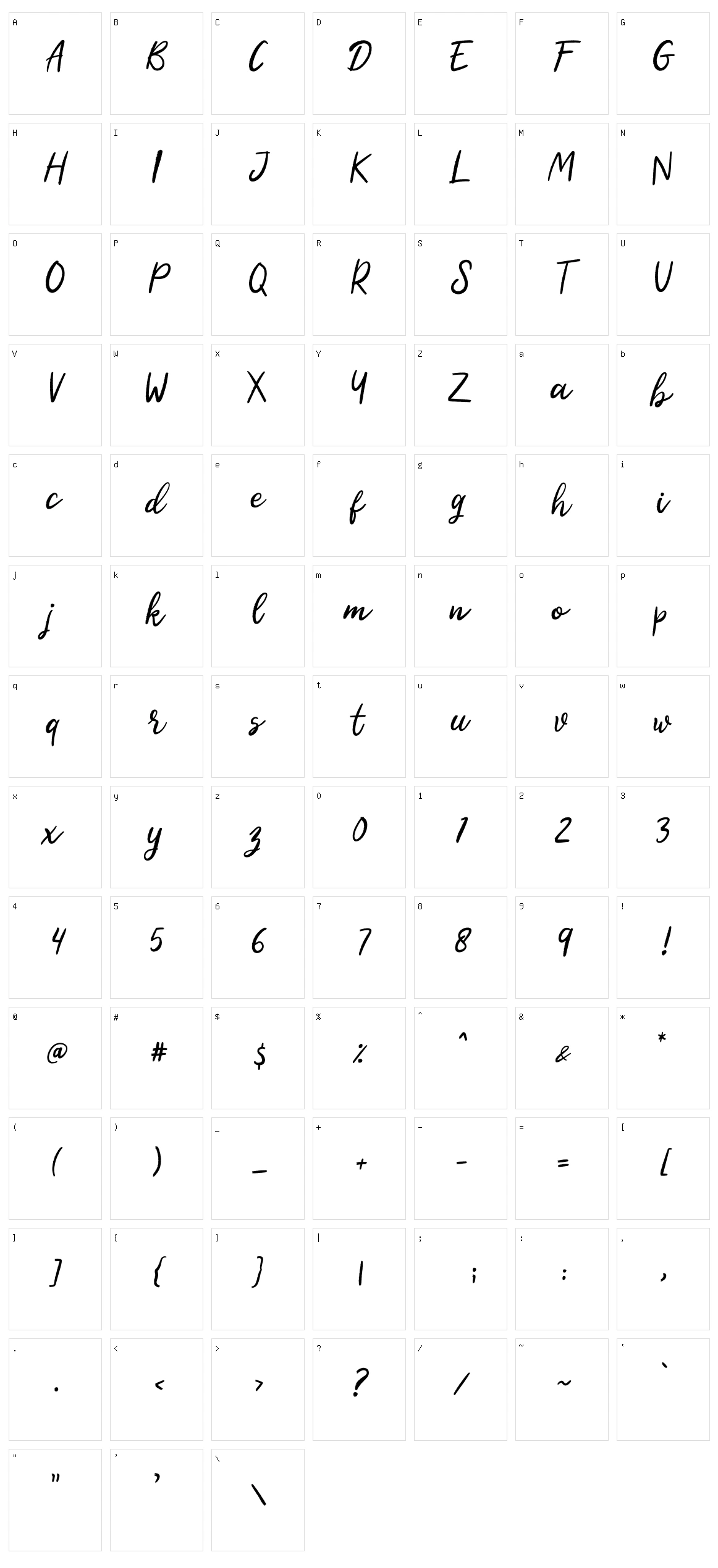 Kalyma Character Set