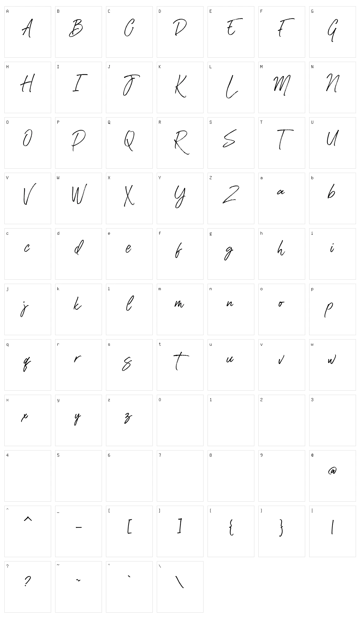 Rasthmon Brush Character Set