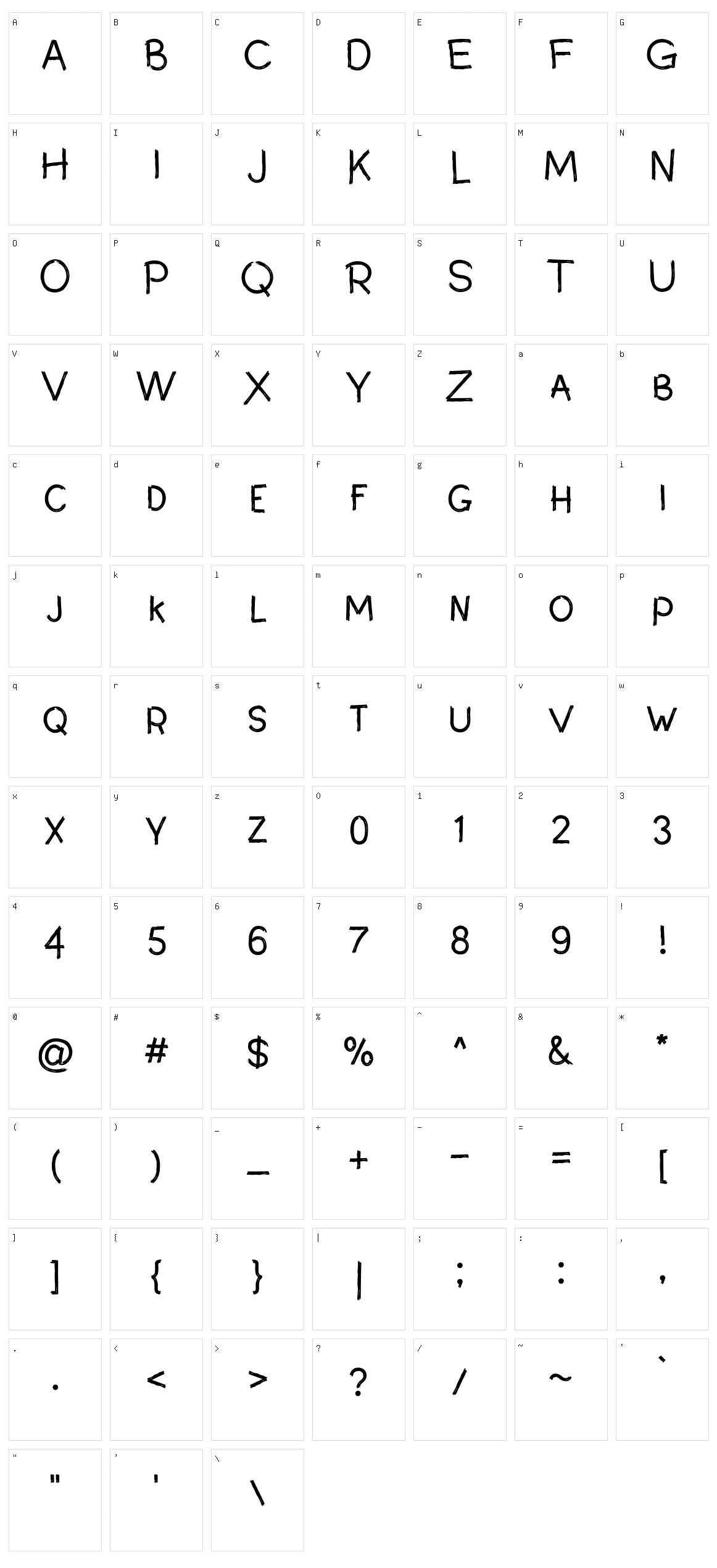 The Swarm Character Set