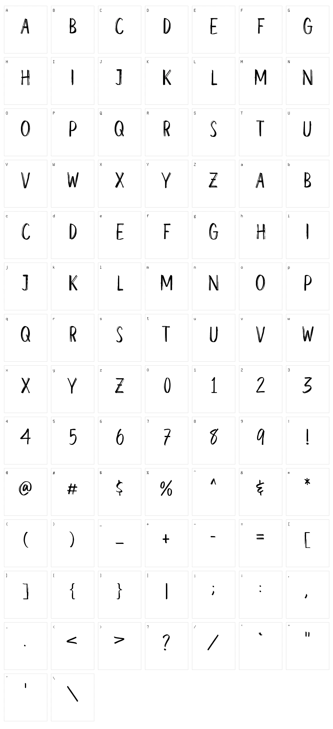 Welluxx Character Set