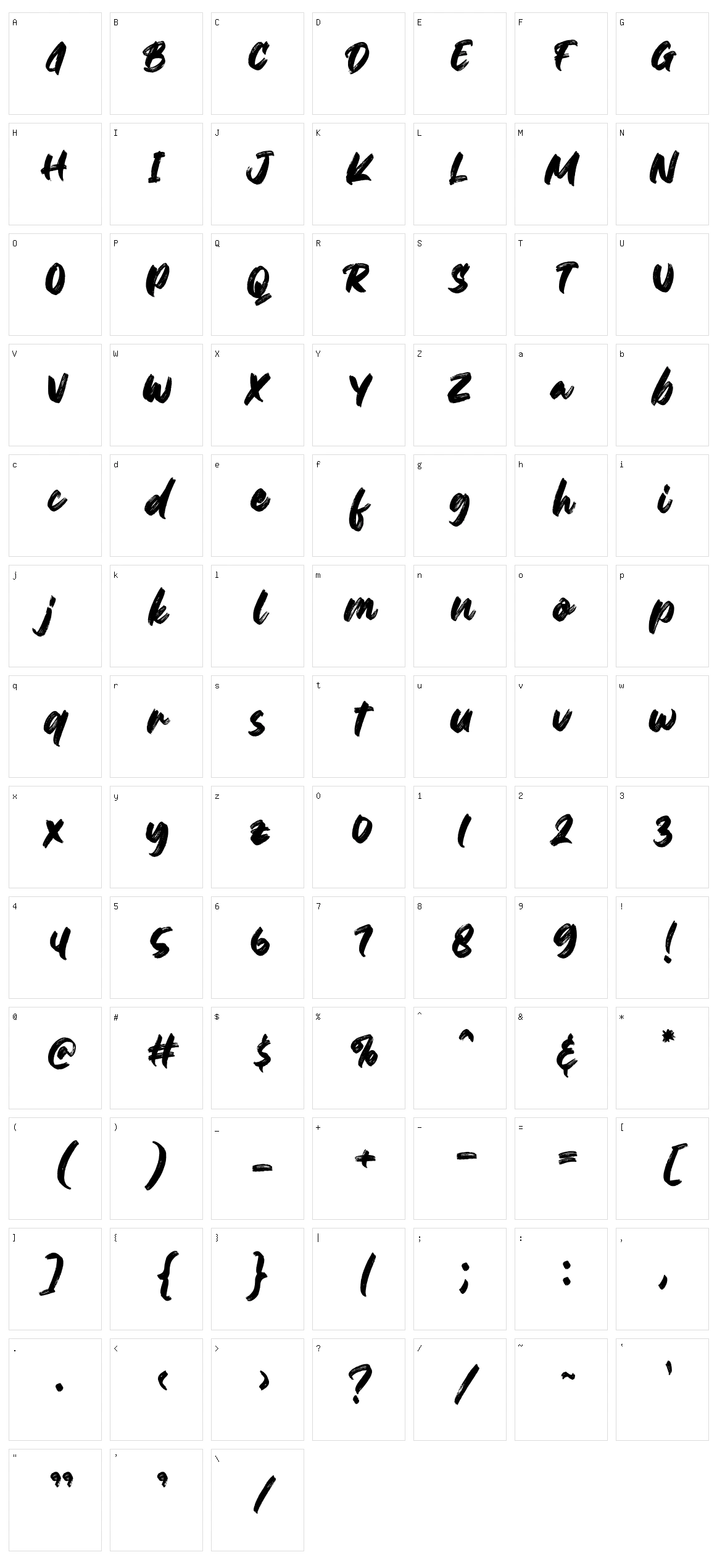 The Jupines Character Set