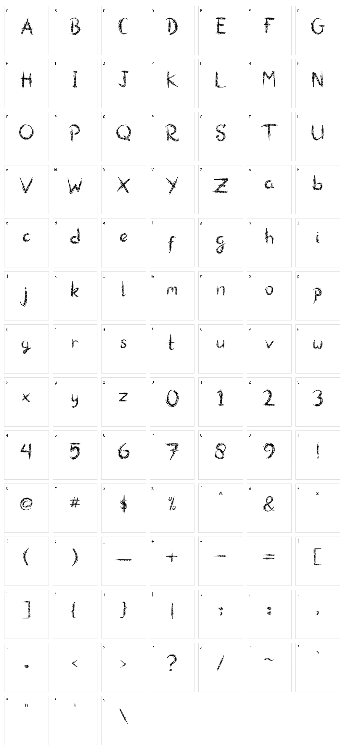 Yntkts Character Set