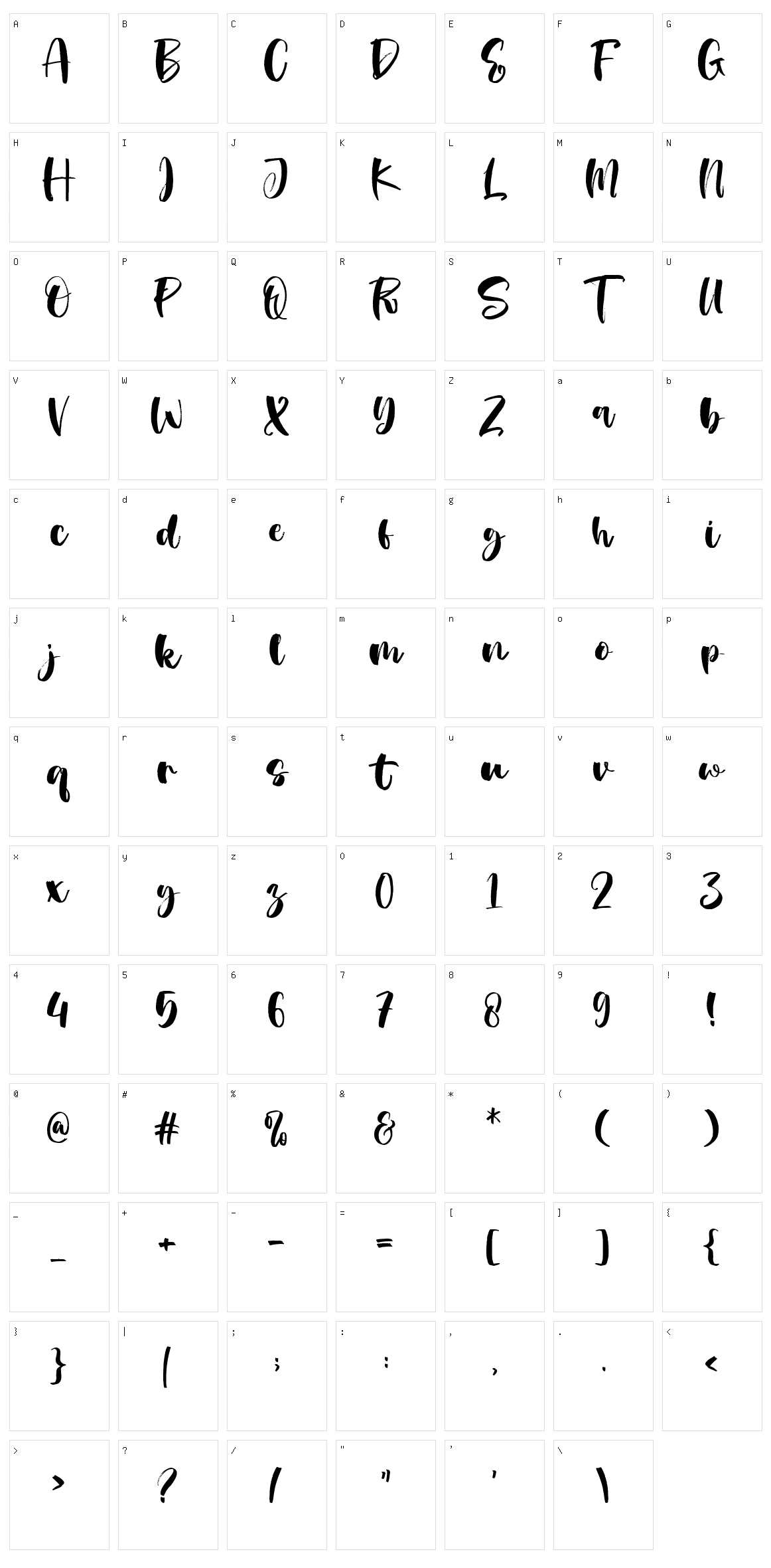 Jossie Character Set