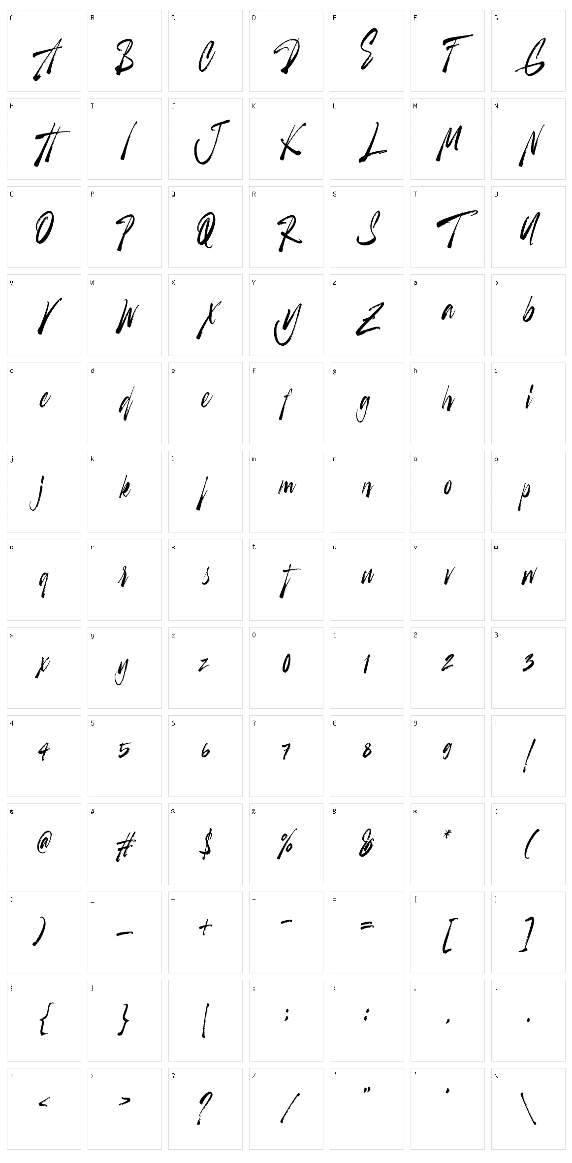 Vanville Character Set