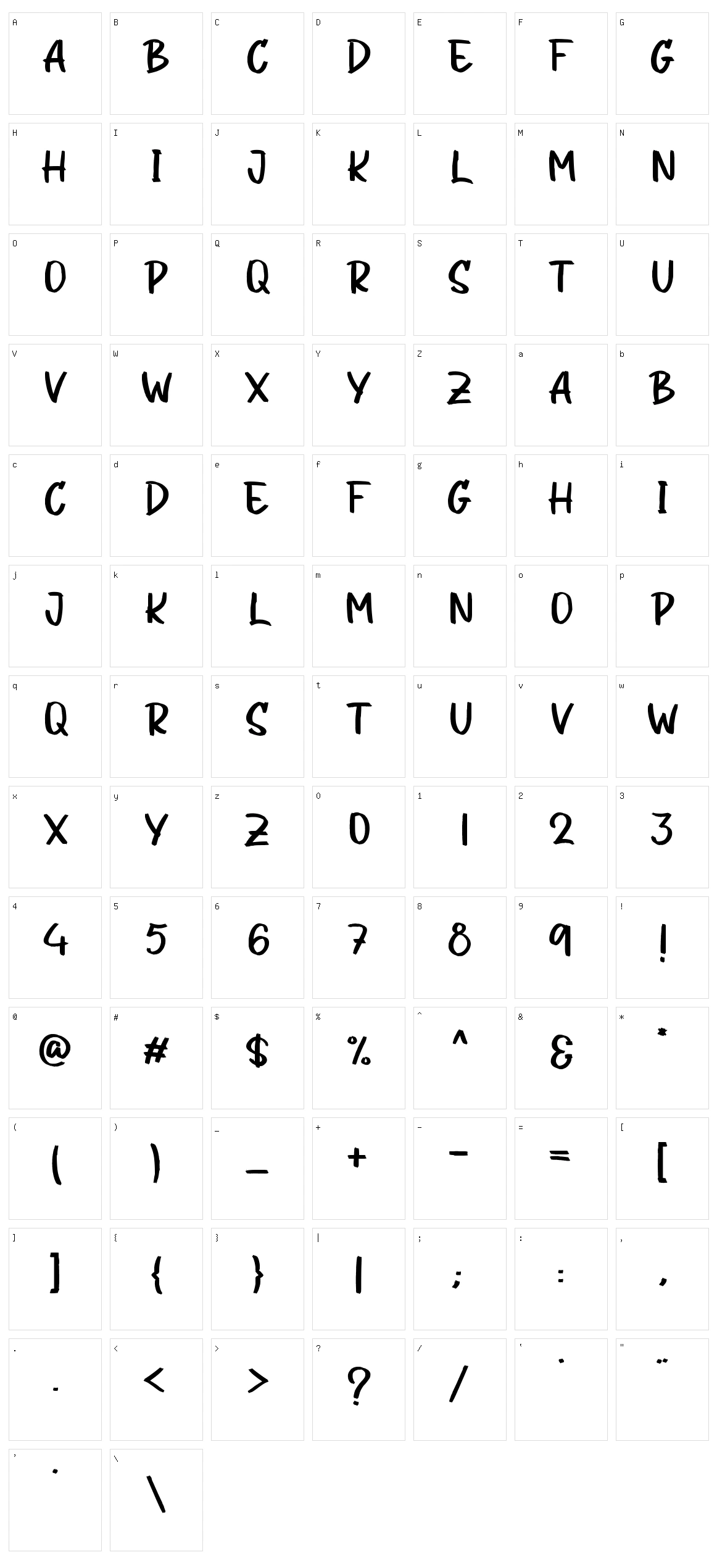 Vivacily Character Set