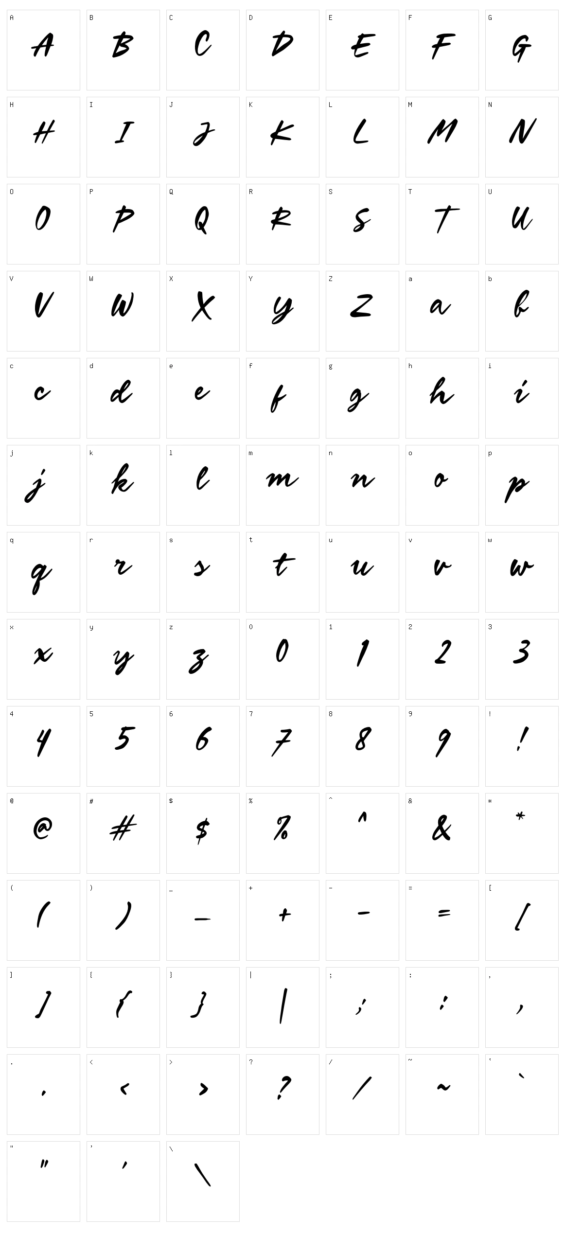 Saltire Character Set