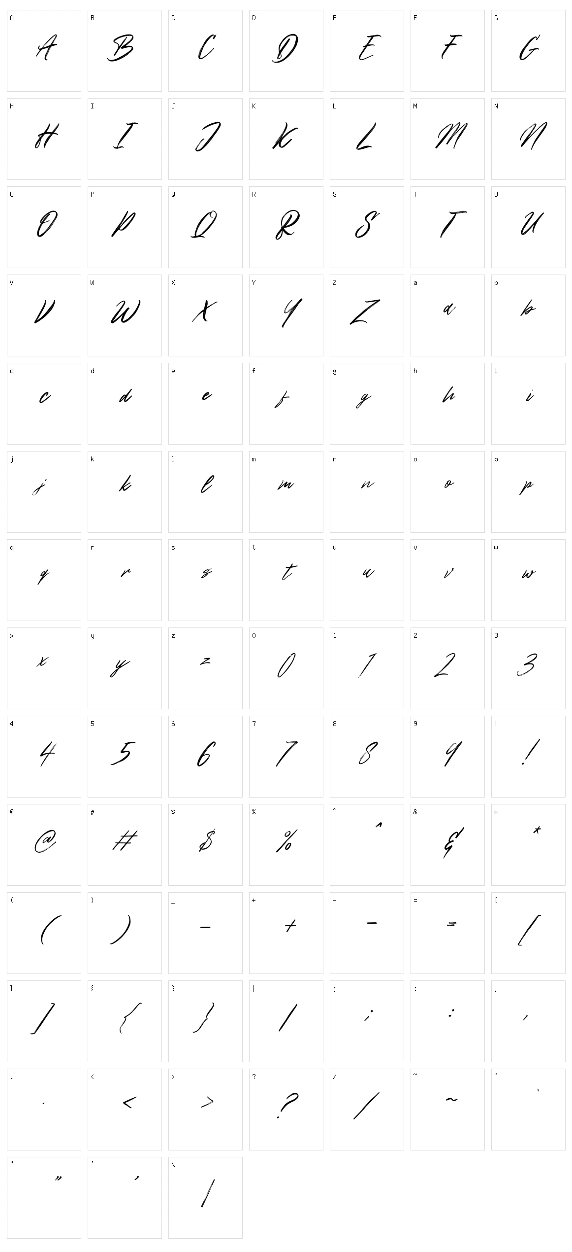 Northloops Character Set