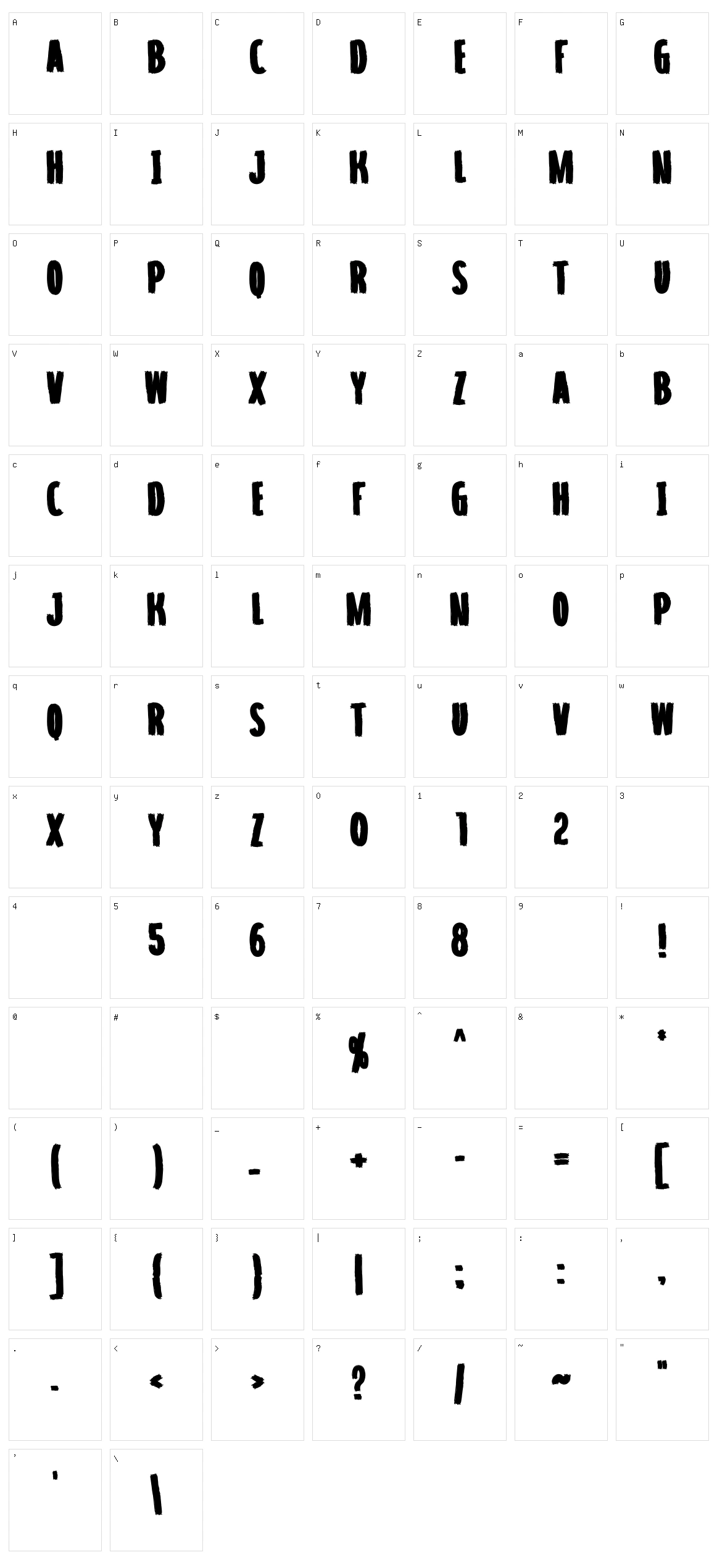 The Invaders Character Set