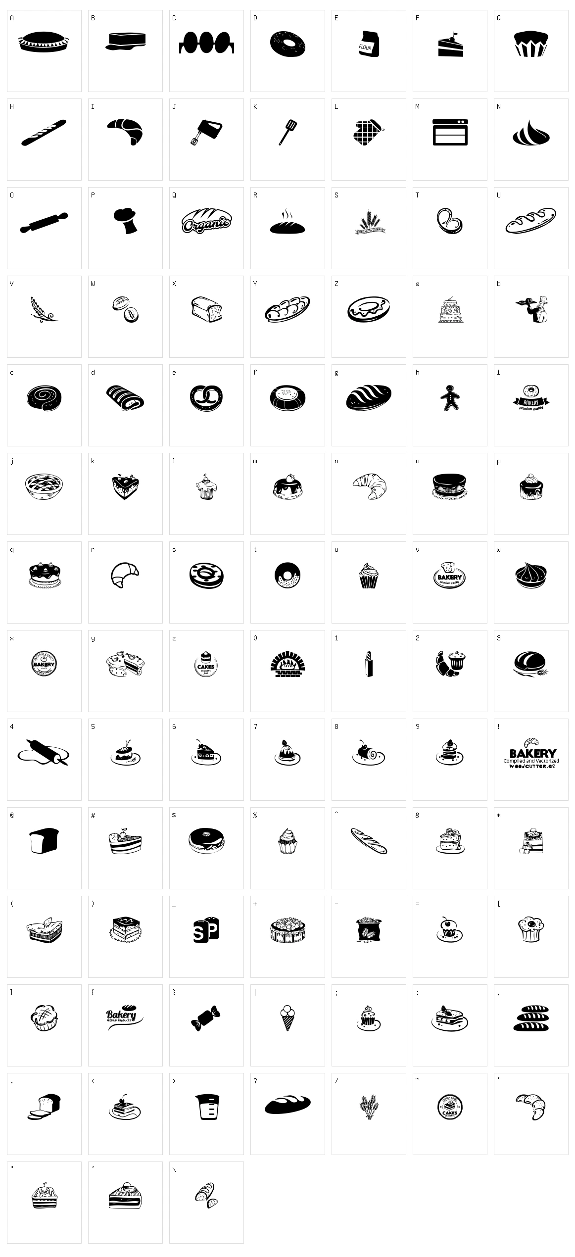 Bakery Character Set