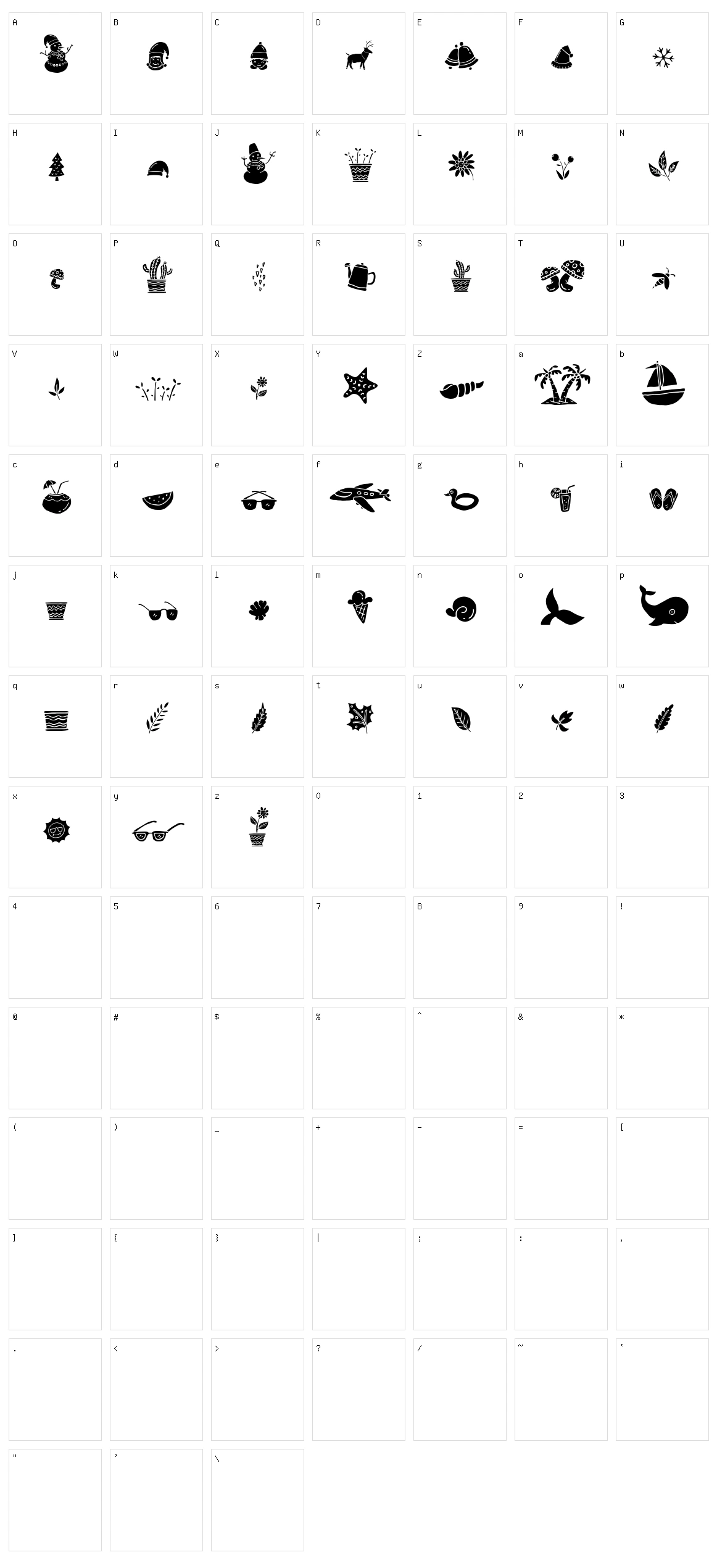 All Season Ornaments Character Set