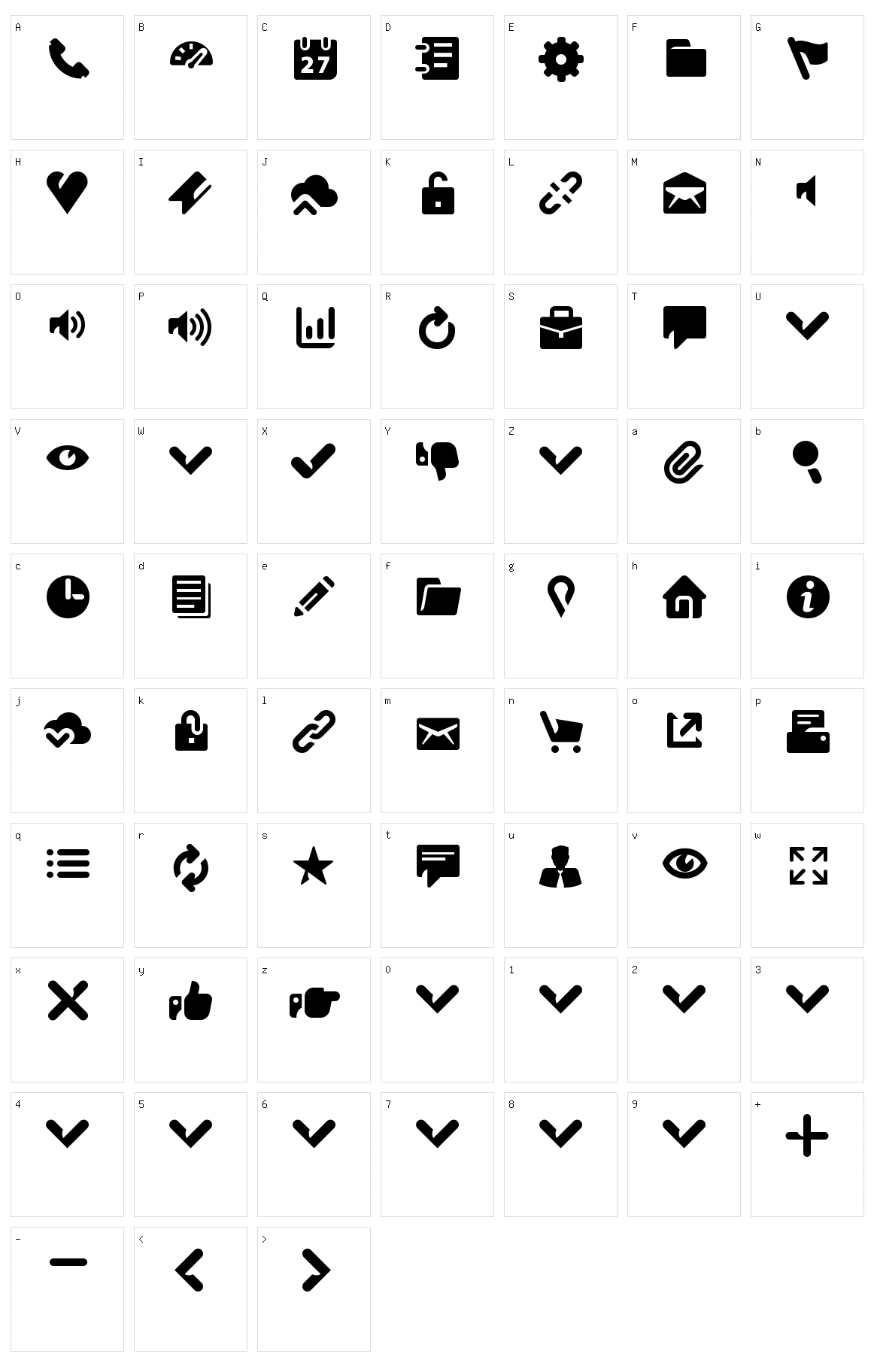 Breezi Icon Set Character Set