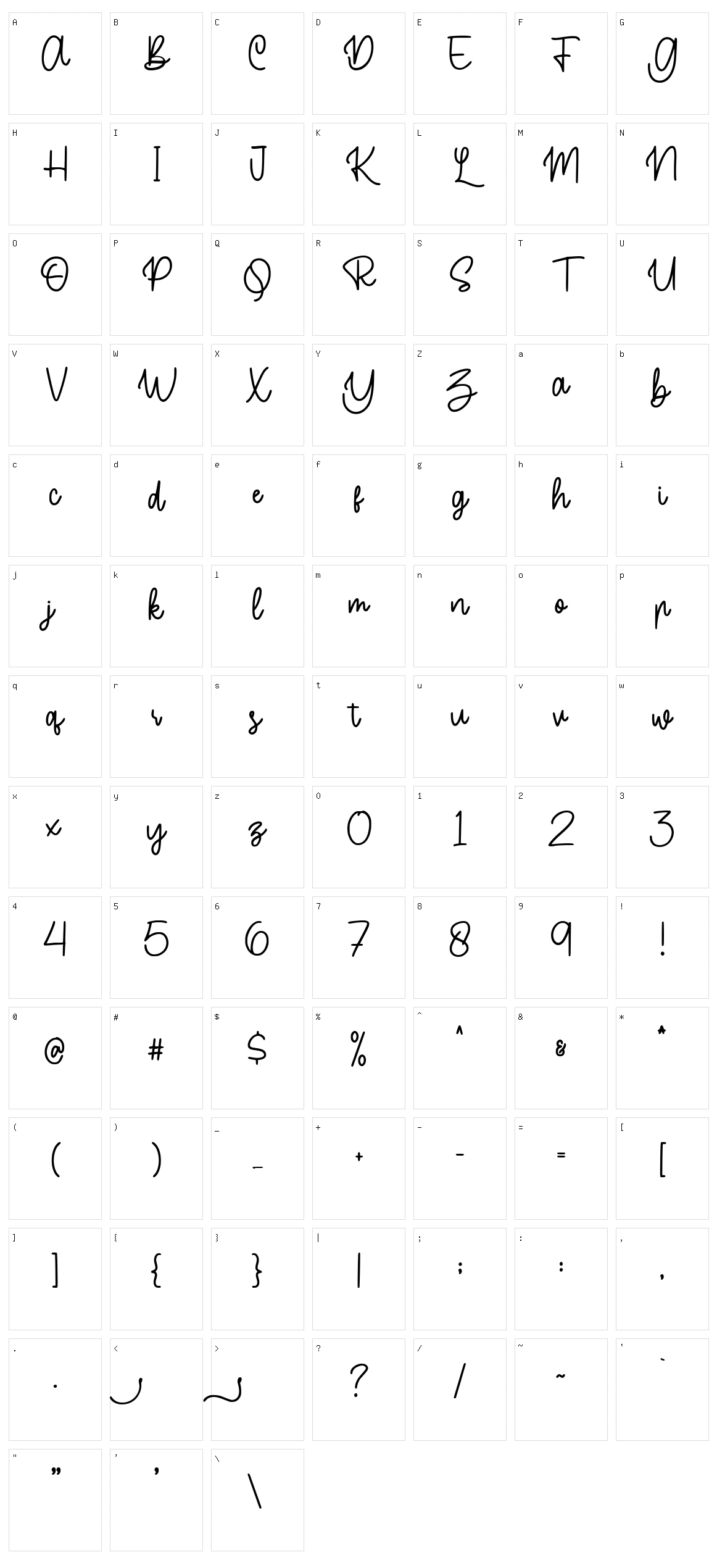 Buttercake Character Set