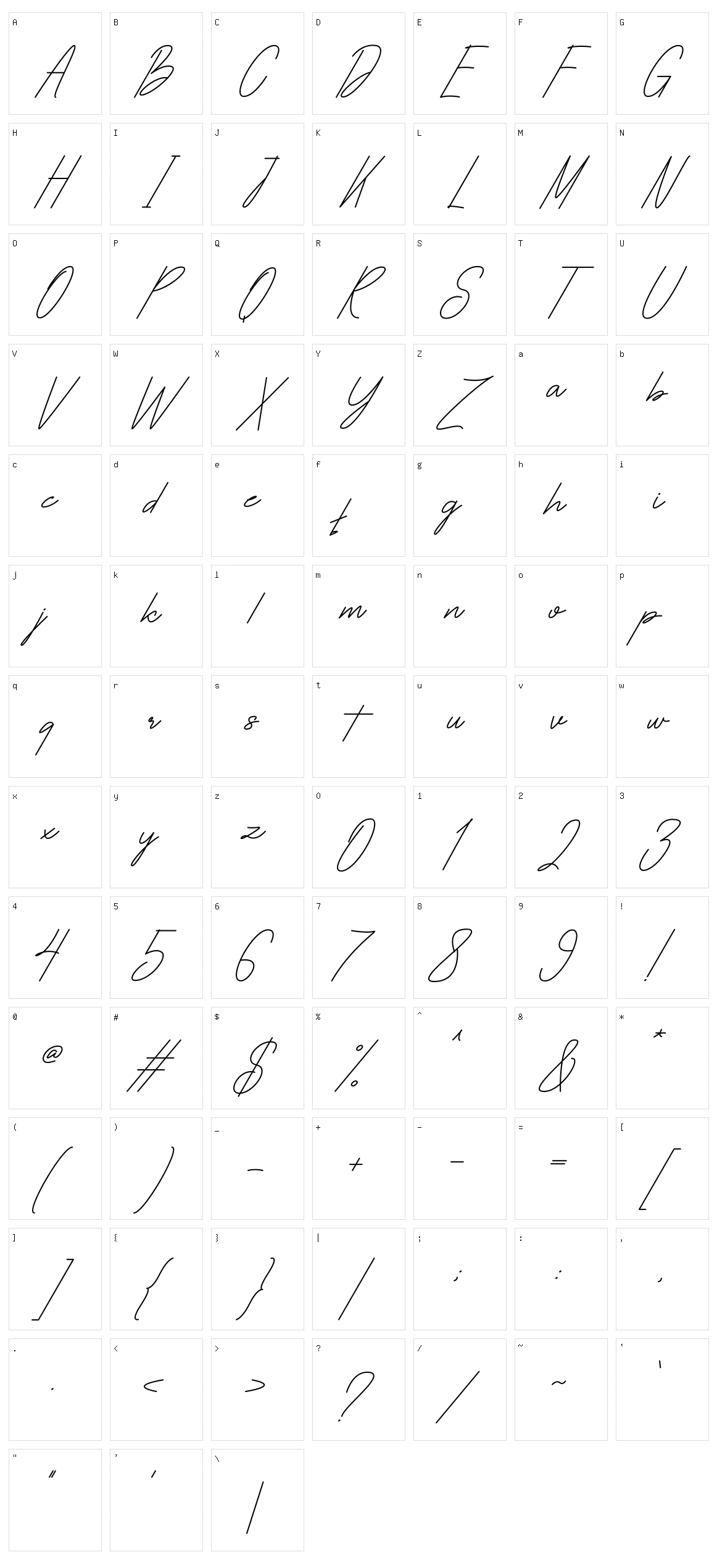 Butterfloo Character Set