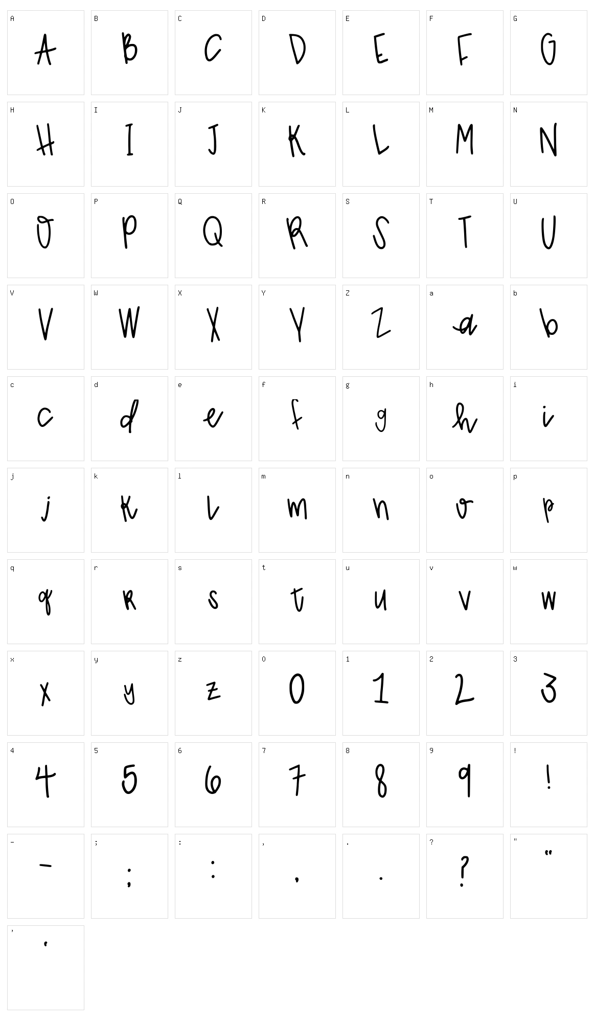 Buzz Buzz Character Set