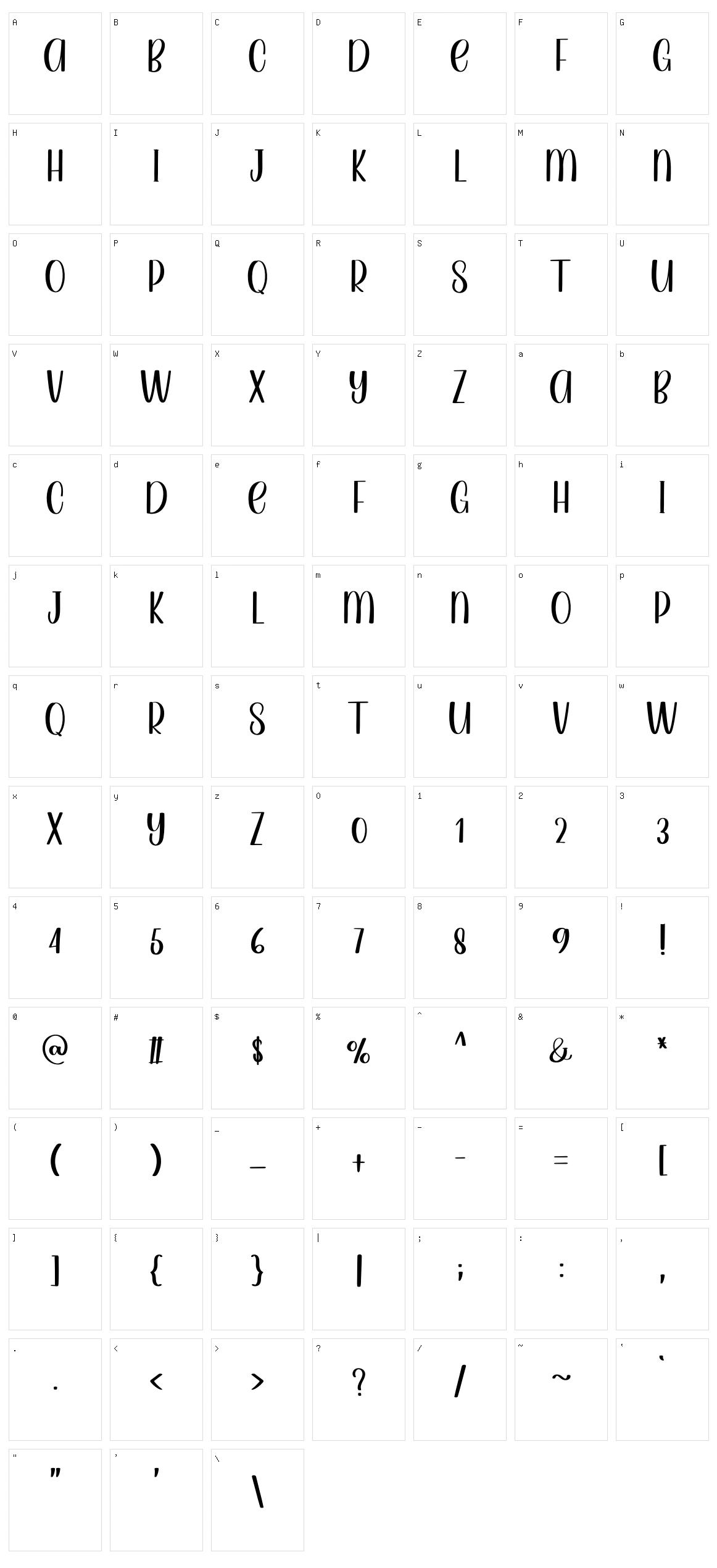 Cactus Character Set