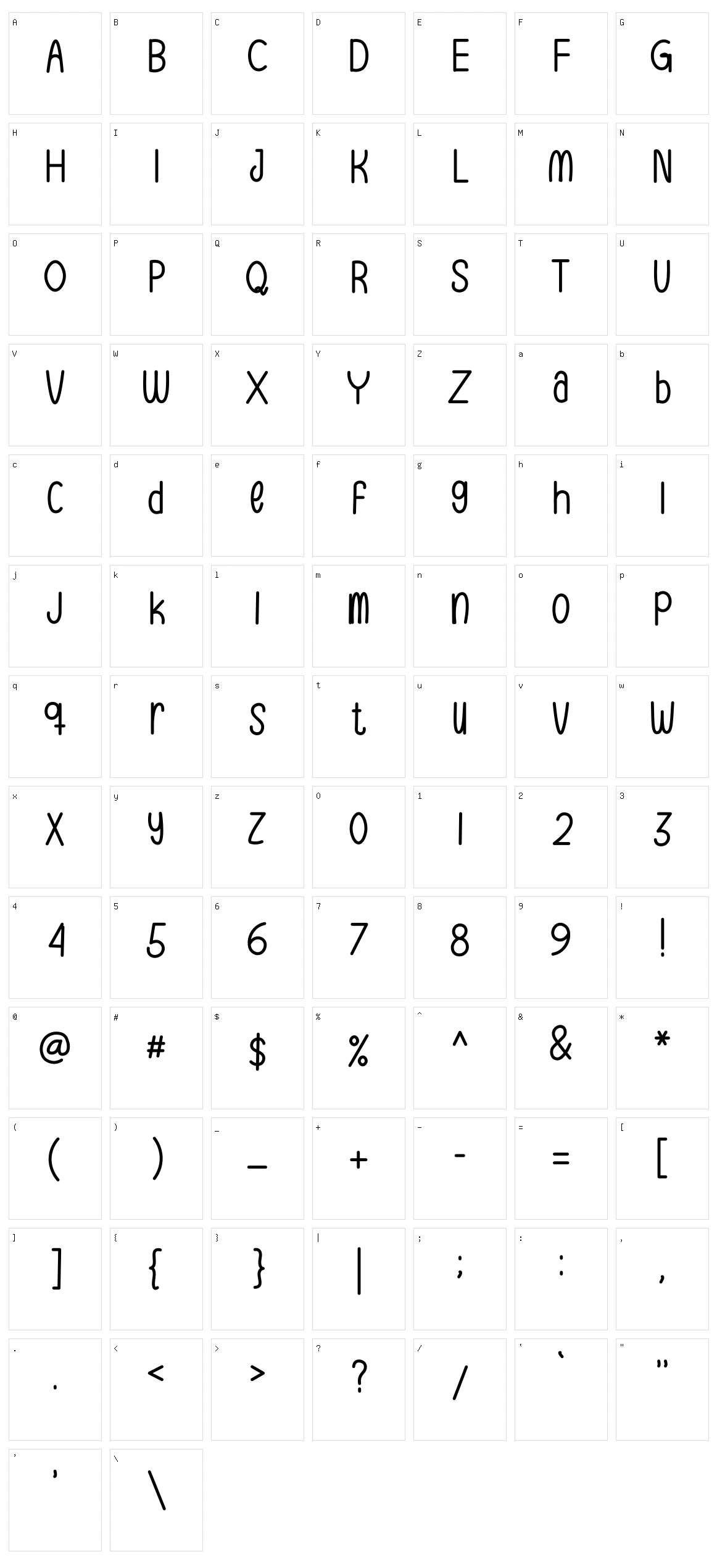 California Character Set