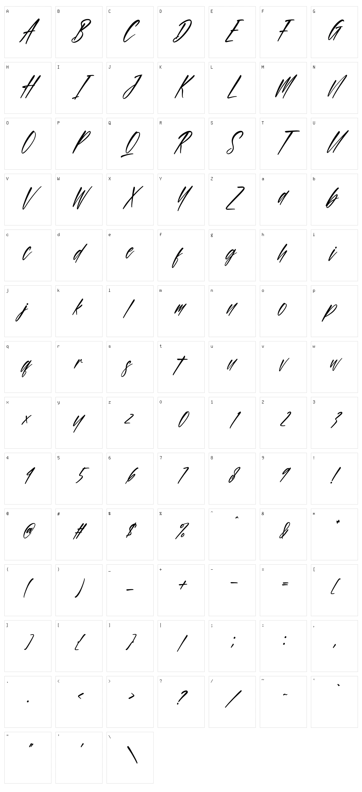 California Character Set